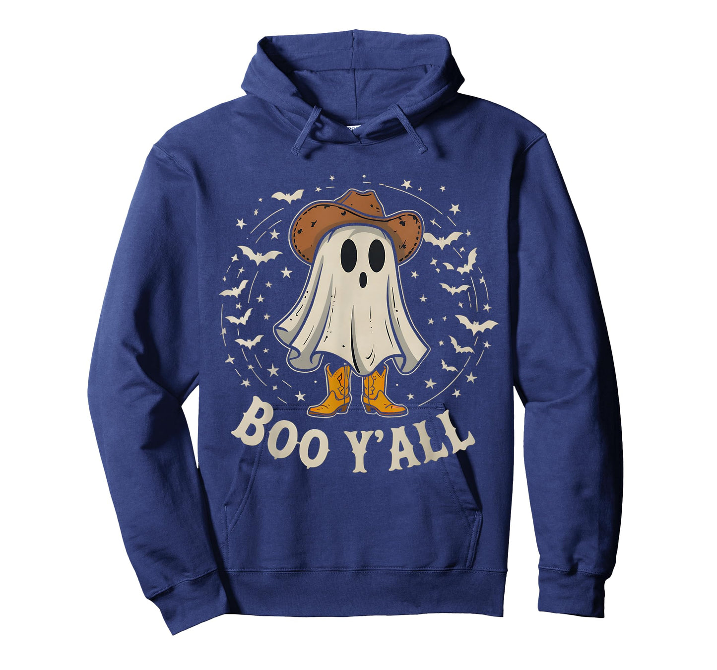 Western Country Halloween Southern Retro Ghost Boo Y'all T-Shirt