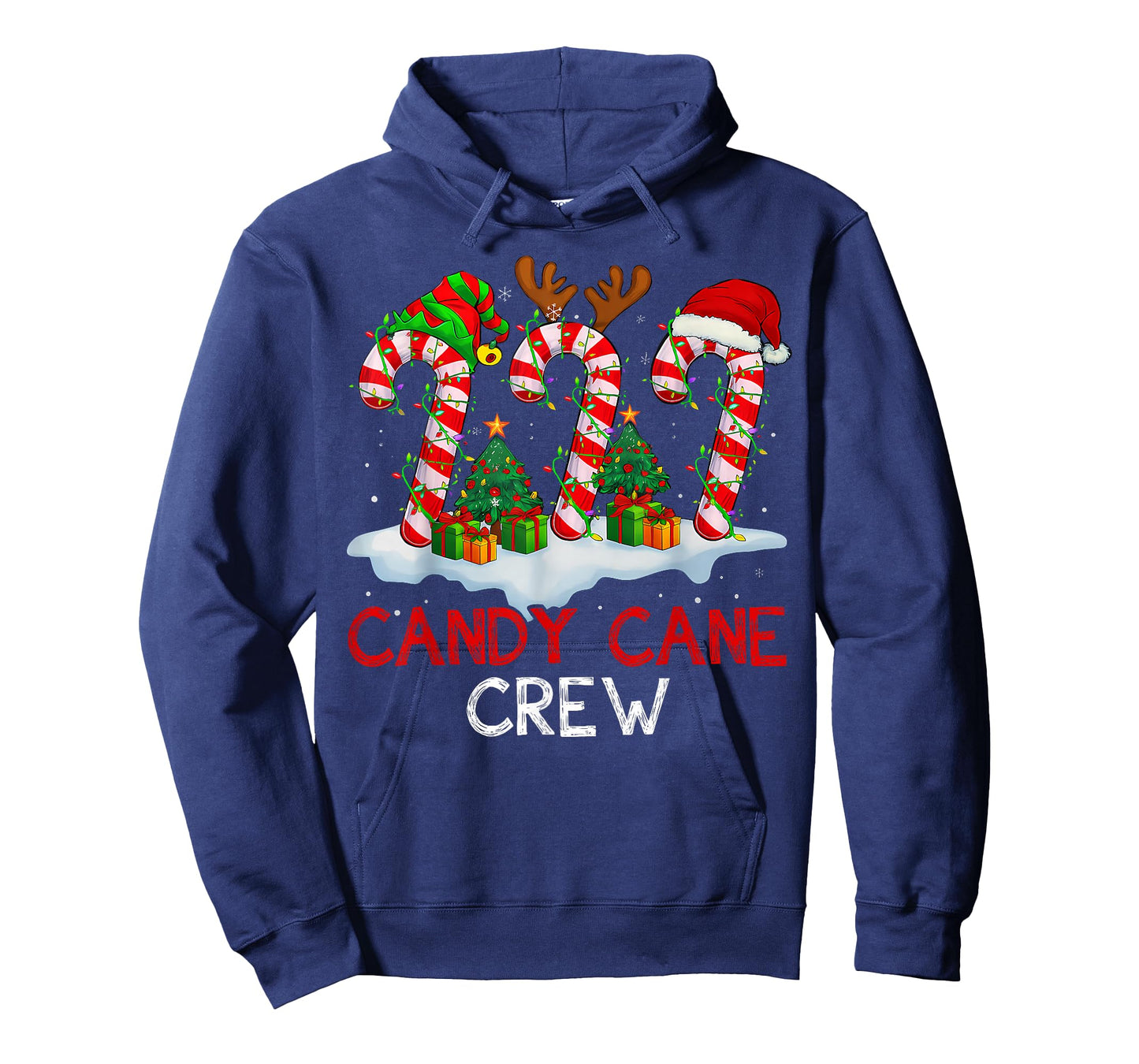 Candy Cane Crew Shirt Adult Men Women Kids Christmas Pajamas T-Shirt