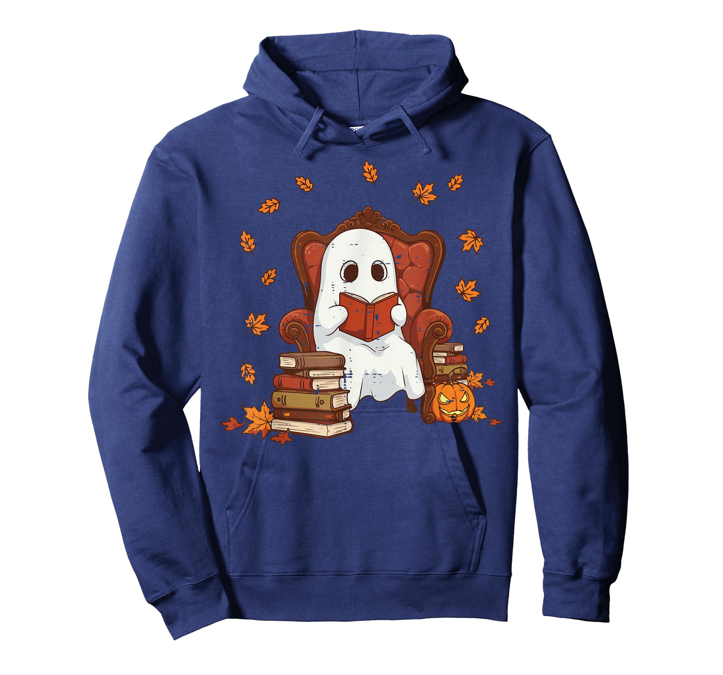 Halloween Ghost Reading Book Fall Costume Women Men Kids T-Shirt