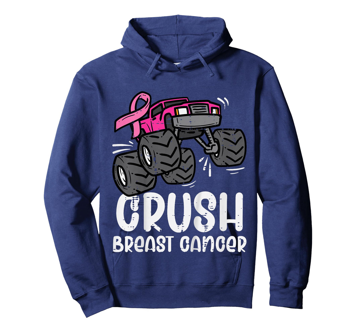 Kids Monster Truck Pink Breast Cancer Awareness Kids Toddler Boys T-Shirt
