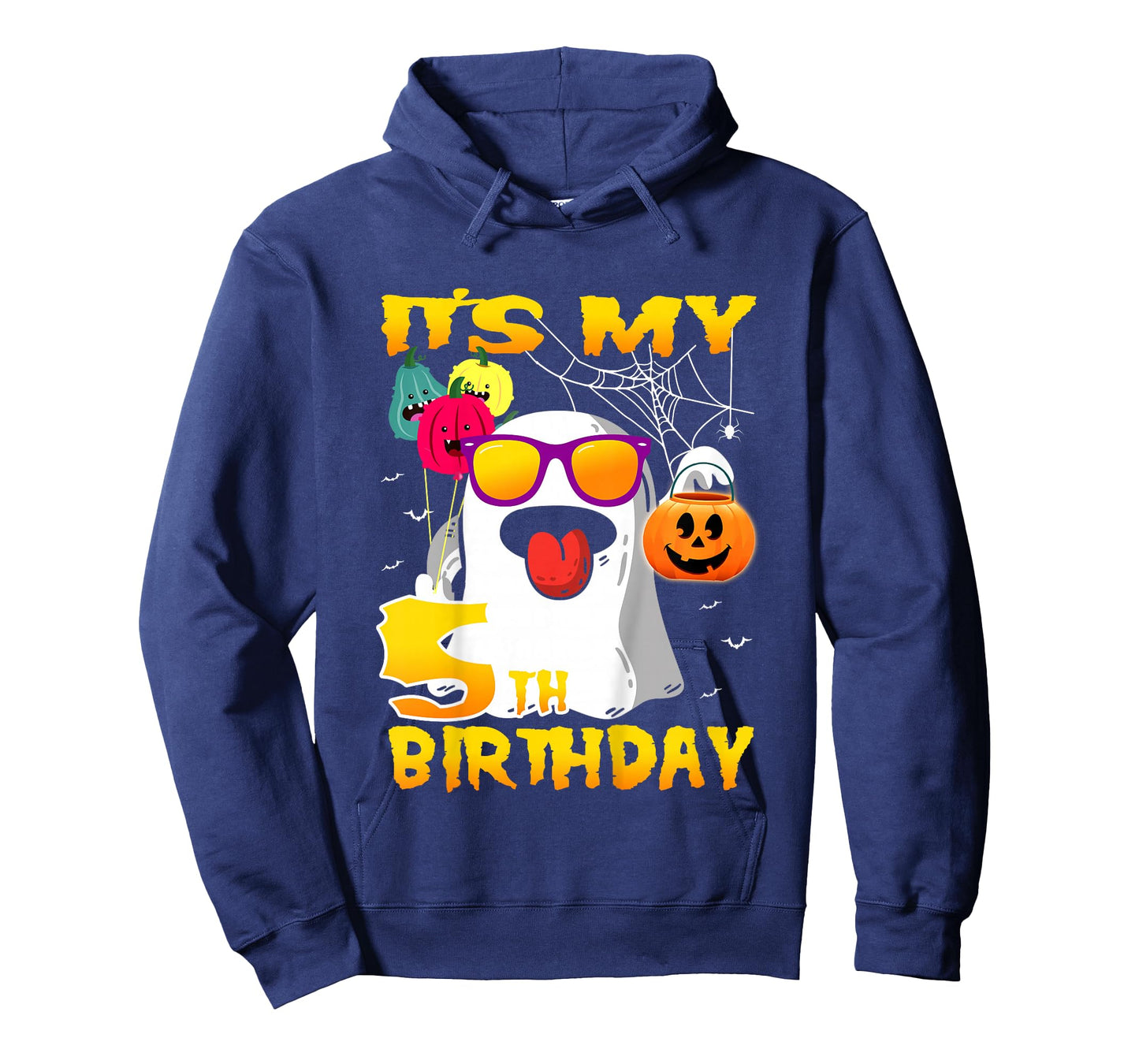 Kids It's My 5th Birthday Ghost Funny Halloween 5 years old Boys T-Shirt