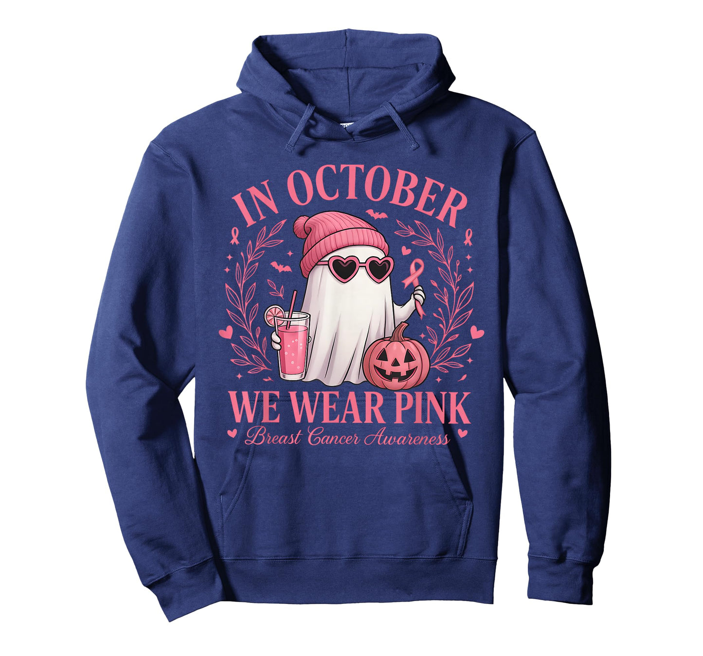 In October We Wear Pink Breast Cancer Awareness Halloween T-Shirt