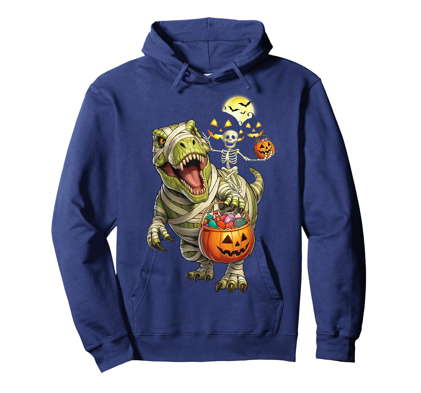 T-Rex Halloween Scary Ghost Skeleton Riding Mummy Dinosaur T-Shirt