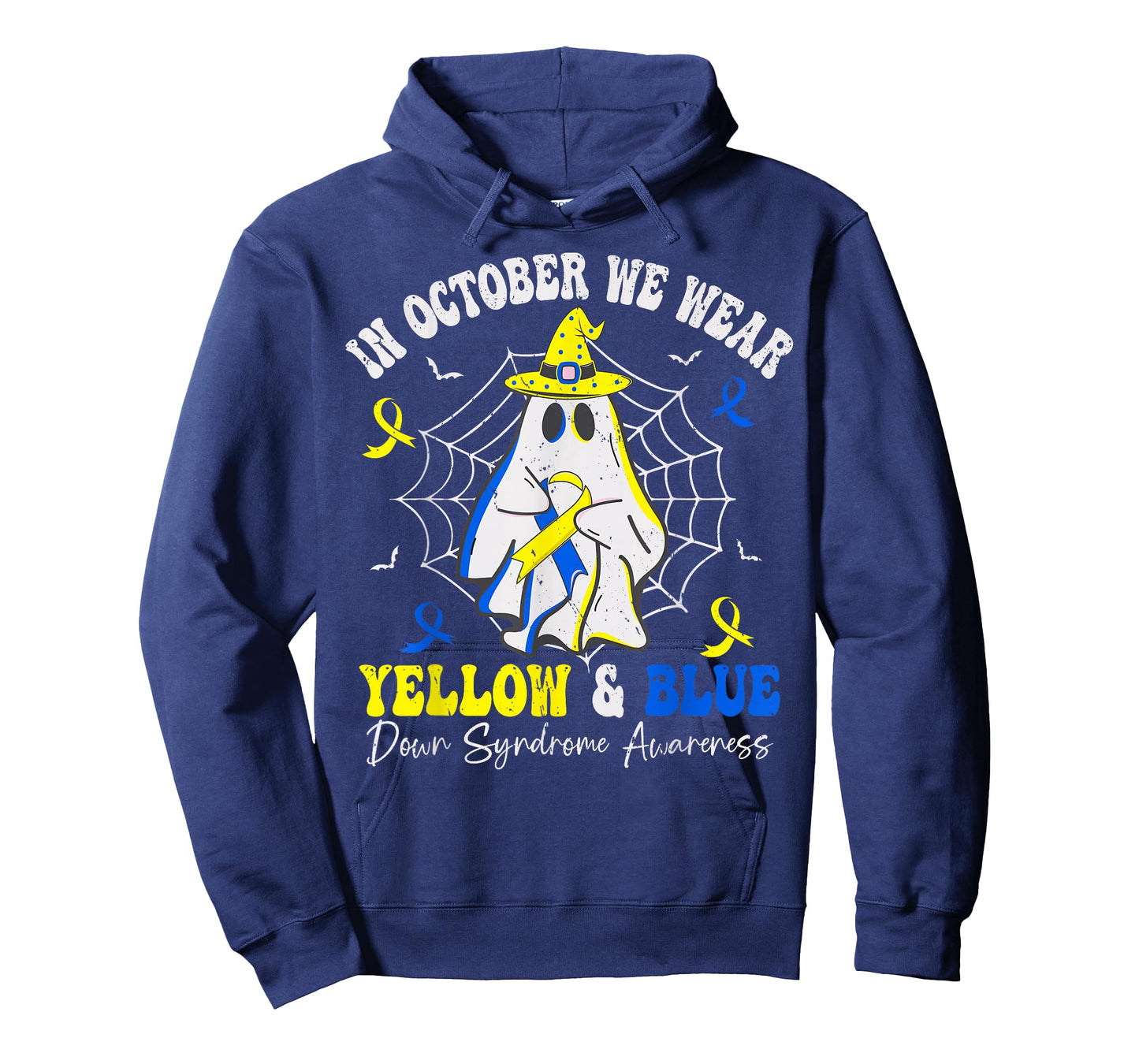 In October we Wear Yellow and Blue Down Syndrome Halloween T-Shirt