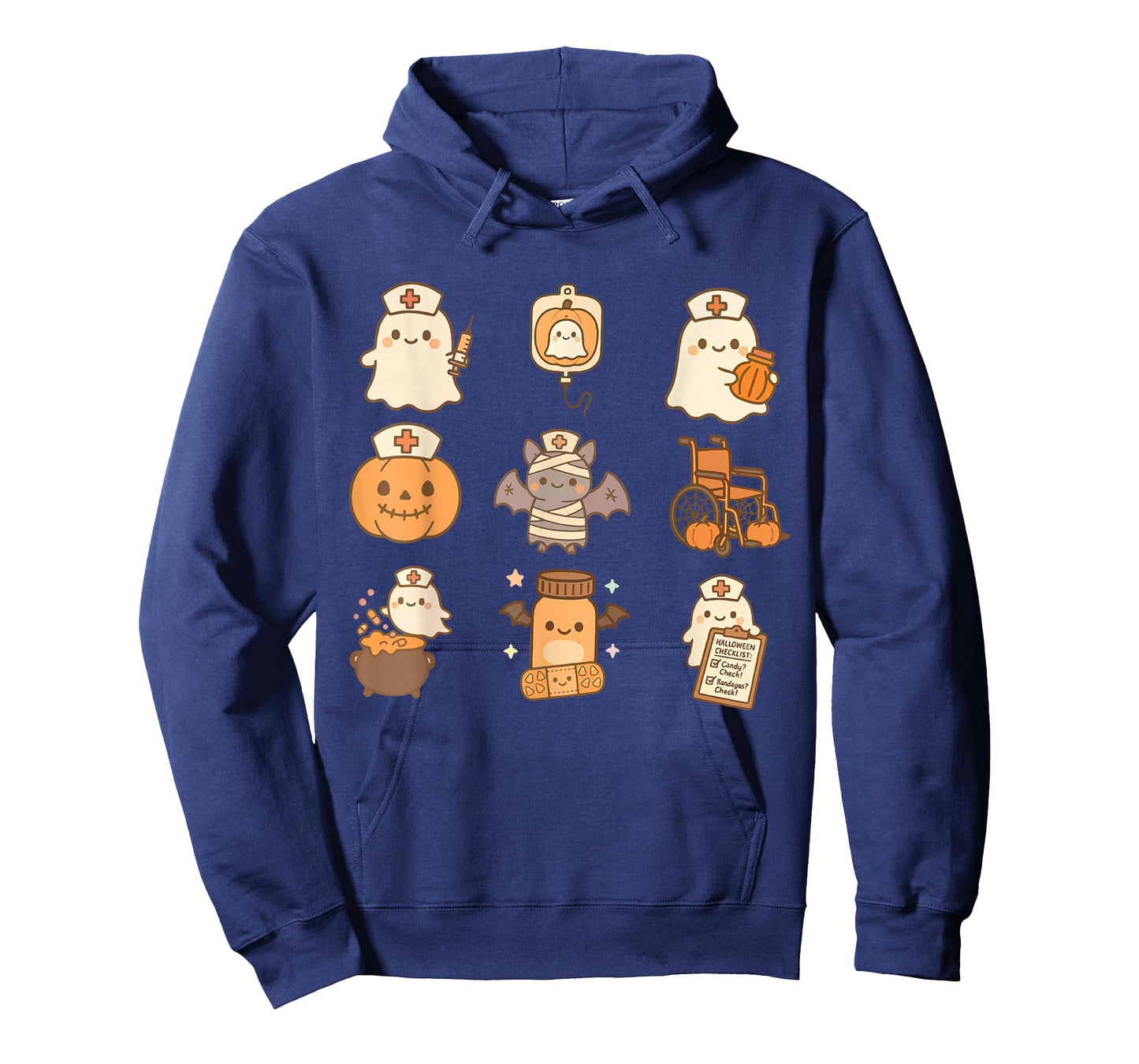 Funny Spooky Nurse Halloween Pumpkin Ghost School Nursing T-Shirt