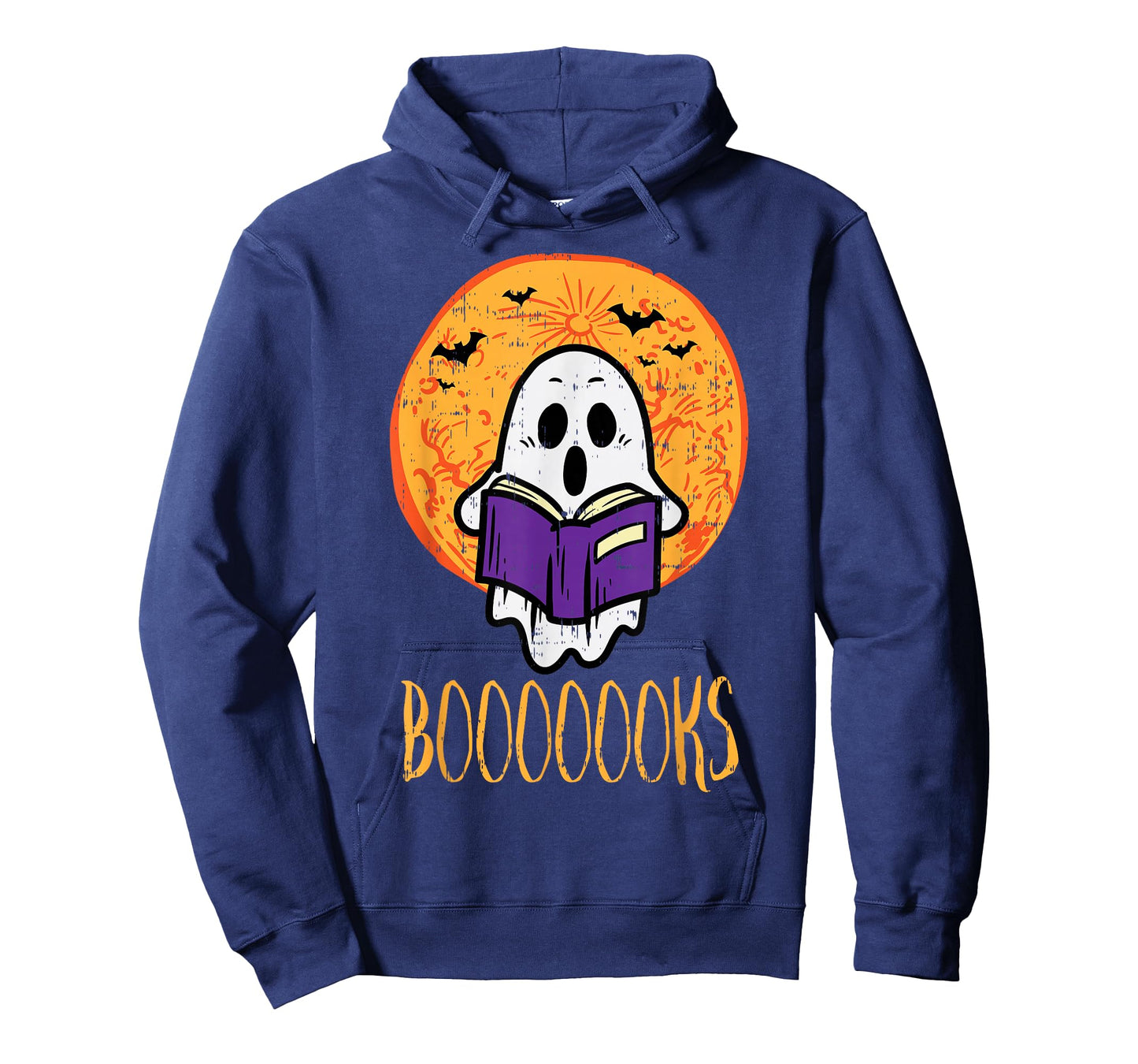 Boooks Moon Ghost Reading Halloween Bookworm Librarian Book T-Shirt
