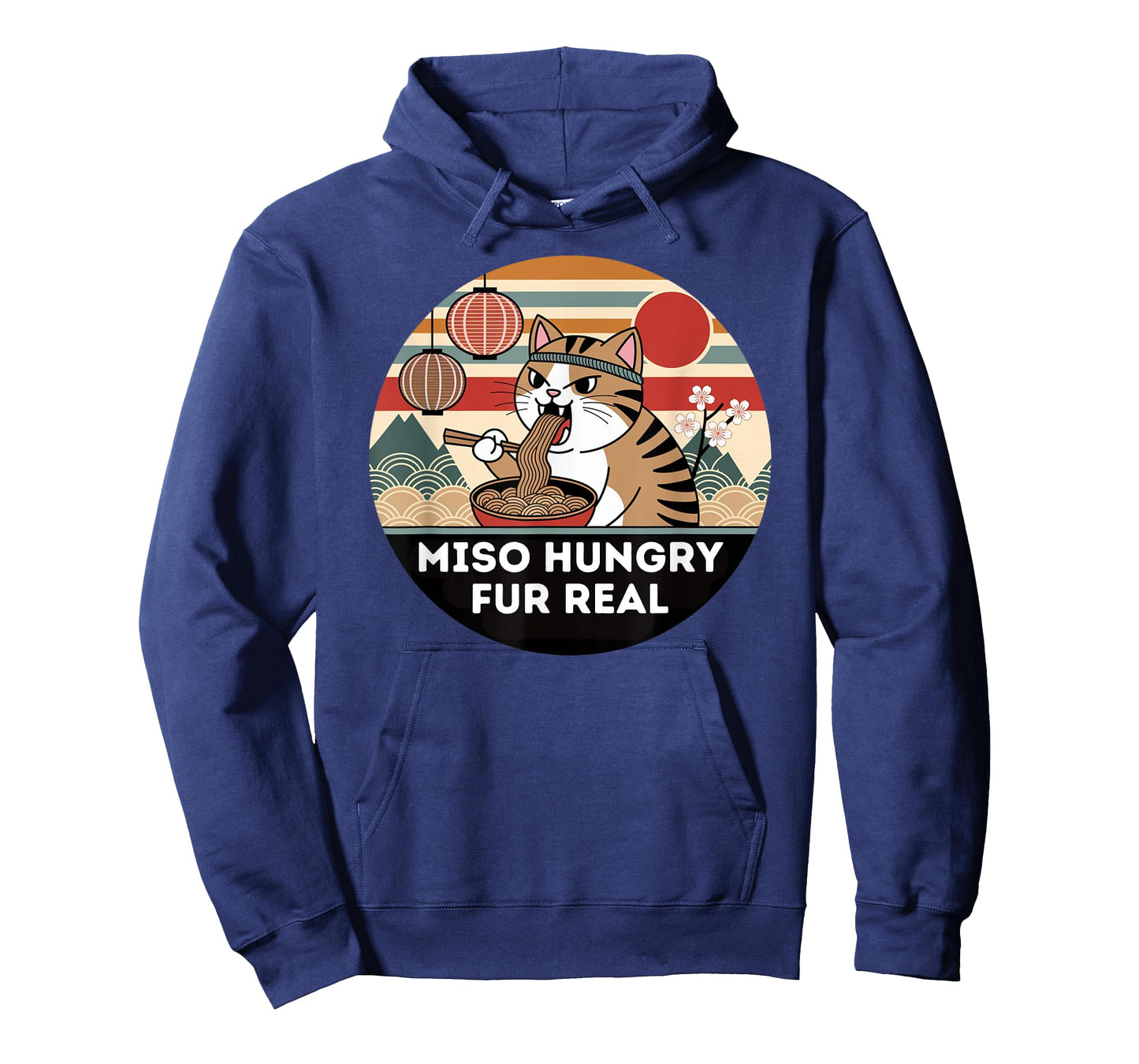 Miso Hungry Fur Real Anime Cat Ramen Japanese Noodles T-Shirt