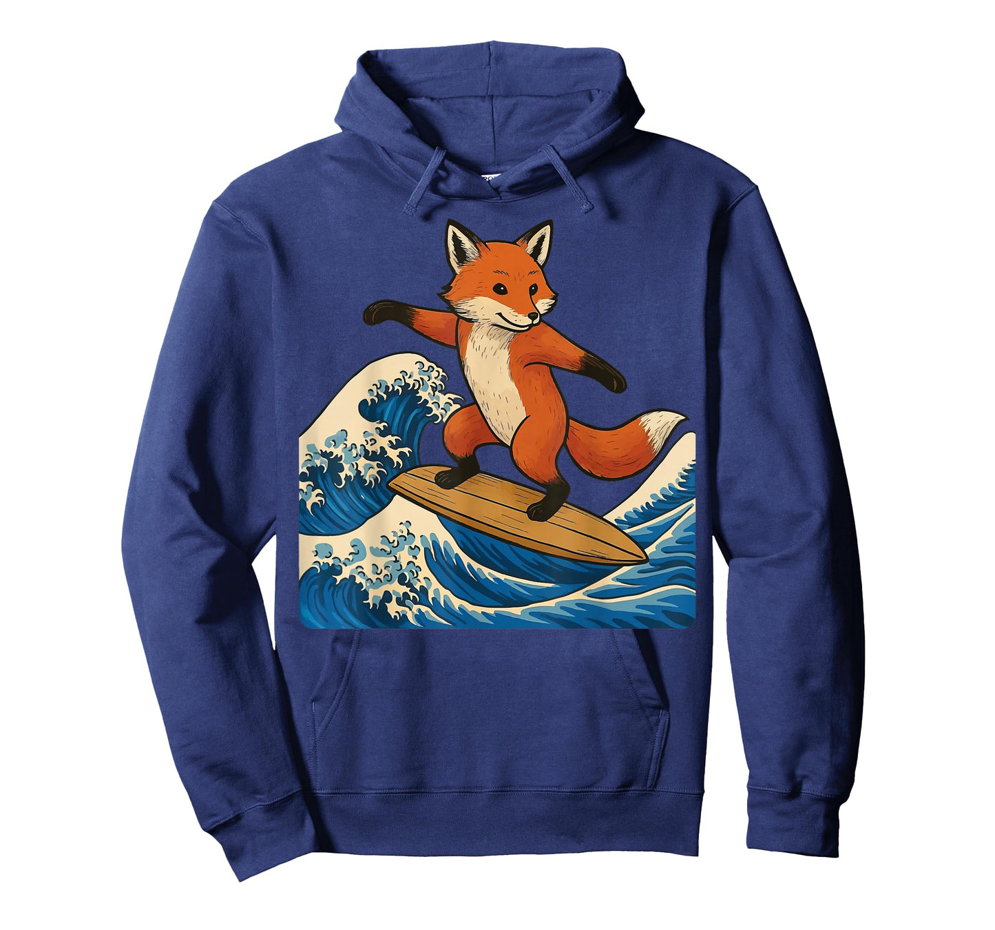 Fox Surfing Japanese Japanese Wave T-Shirt