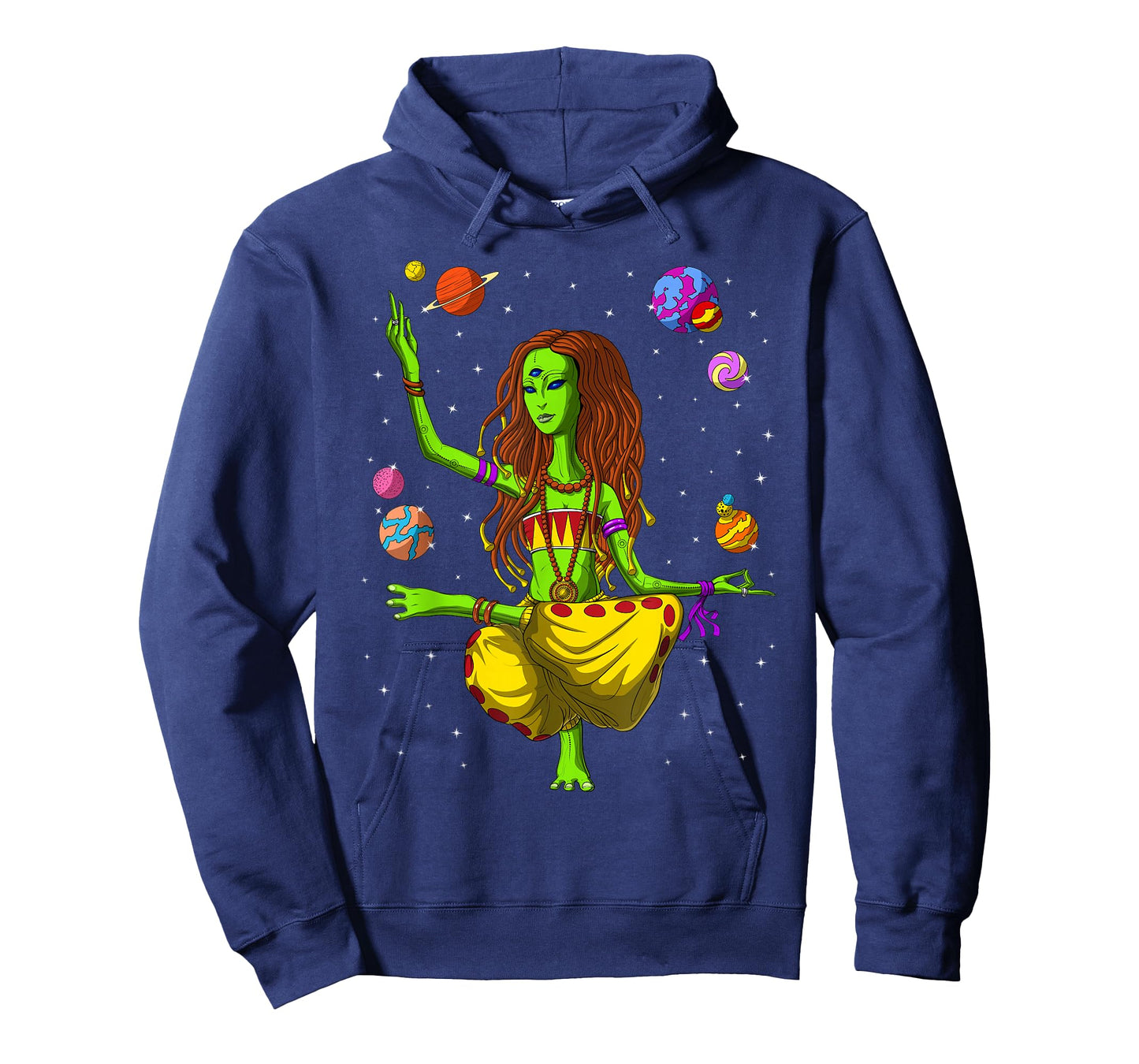 Alien Yoga Zen Meditation Spiritual Buddhist Yoga Lover T-Shirt