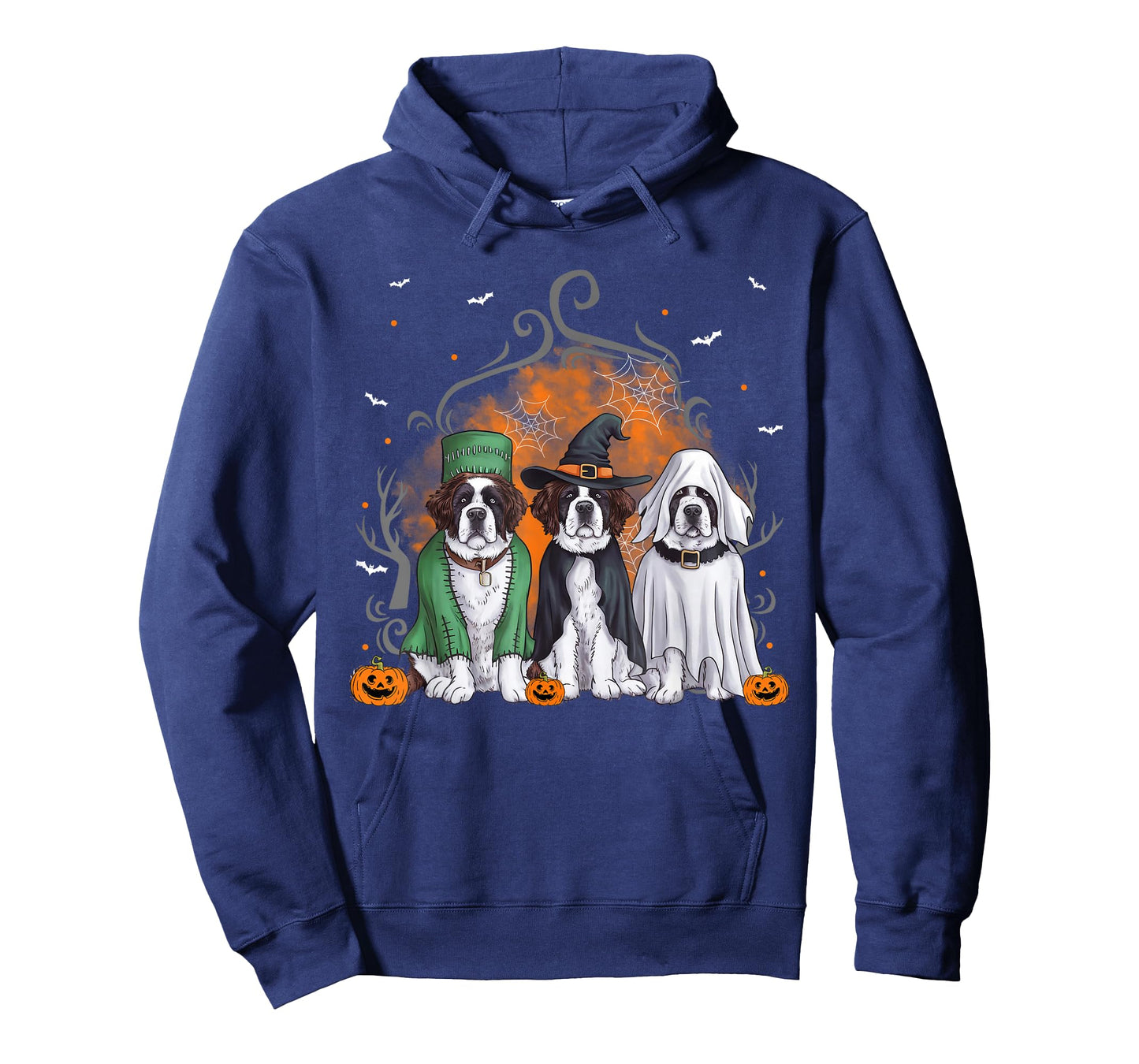 Three Saint Bernard St. Bernard Dog Halloween Ghost Costume T-Shirt