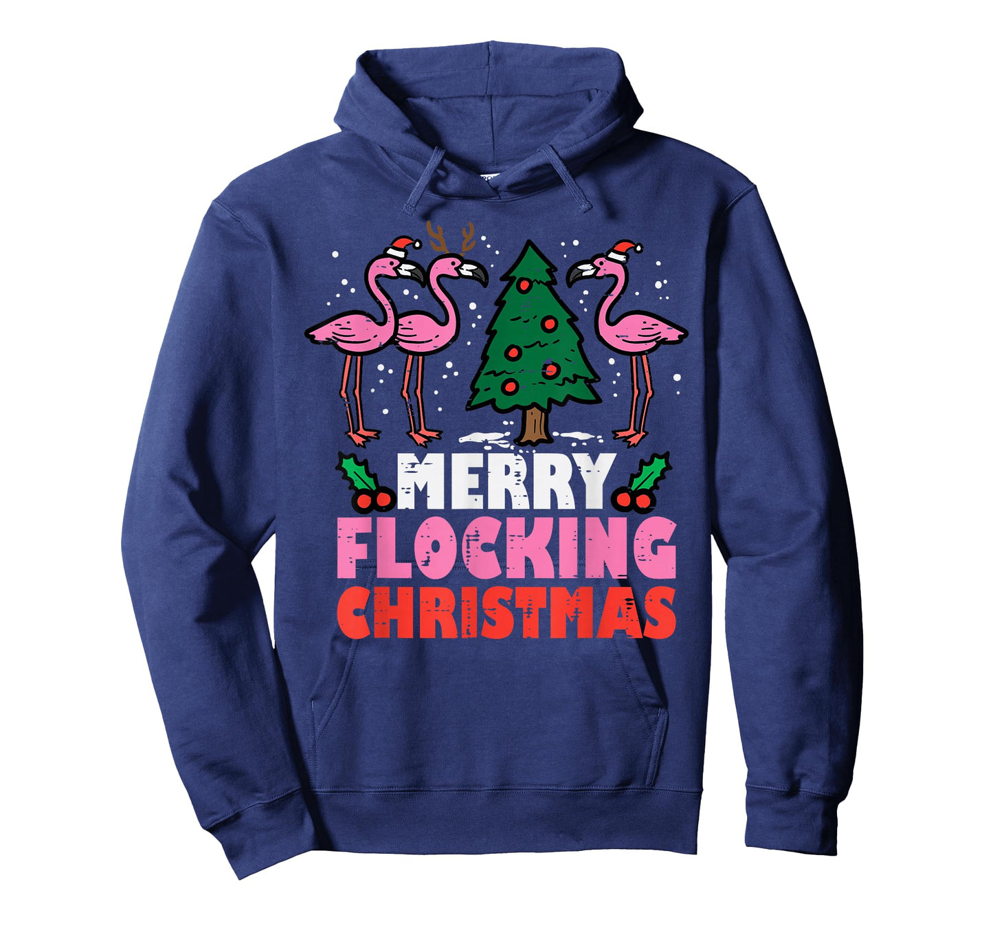 Flamingo Merry Flocking Christmas Funny Xmas Men Women Kids T-Shirt