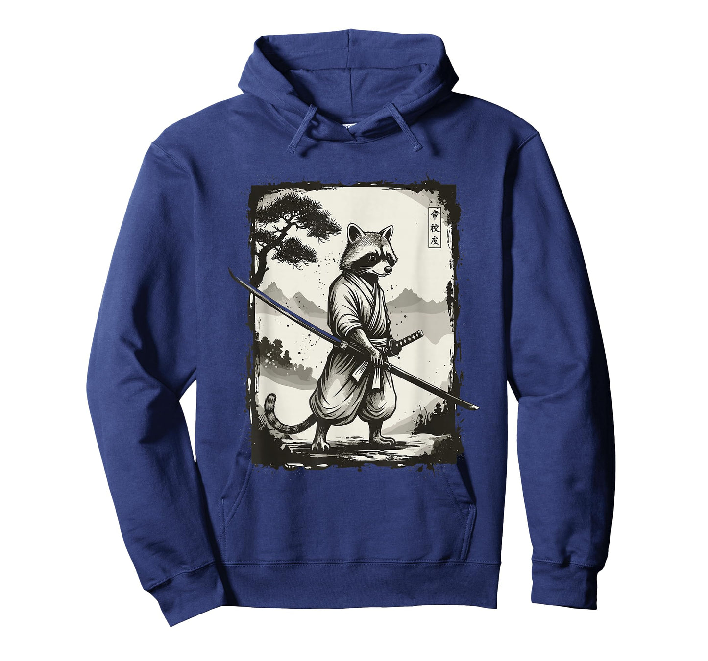 Samurai Raccoon Japanese Shirts for Men Warrior Vintage T-Shirt