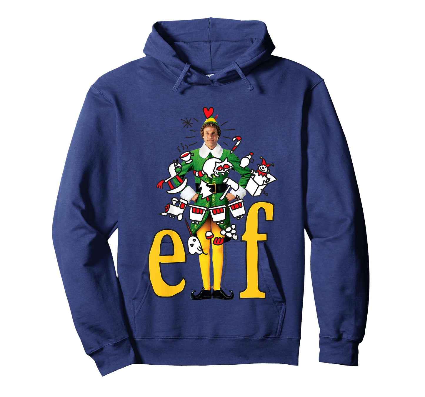 Kids Elf Buddy Cartoon Christmas Drawings Kids T-Shirt