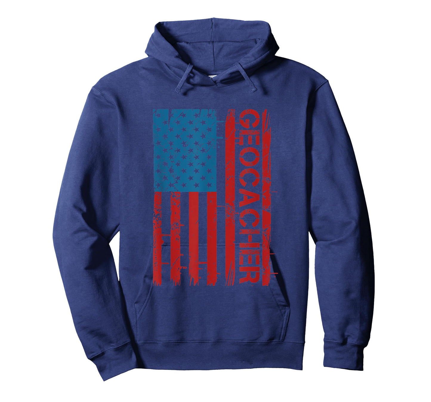 Patriotic American Flag Geocaching Fan For Patriot Geocacher Women Men T-Shirt