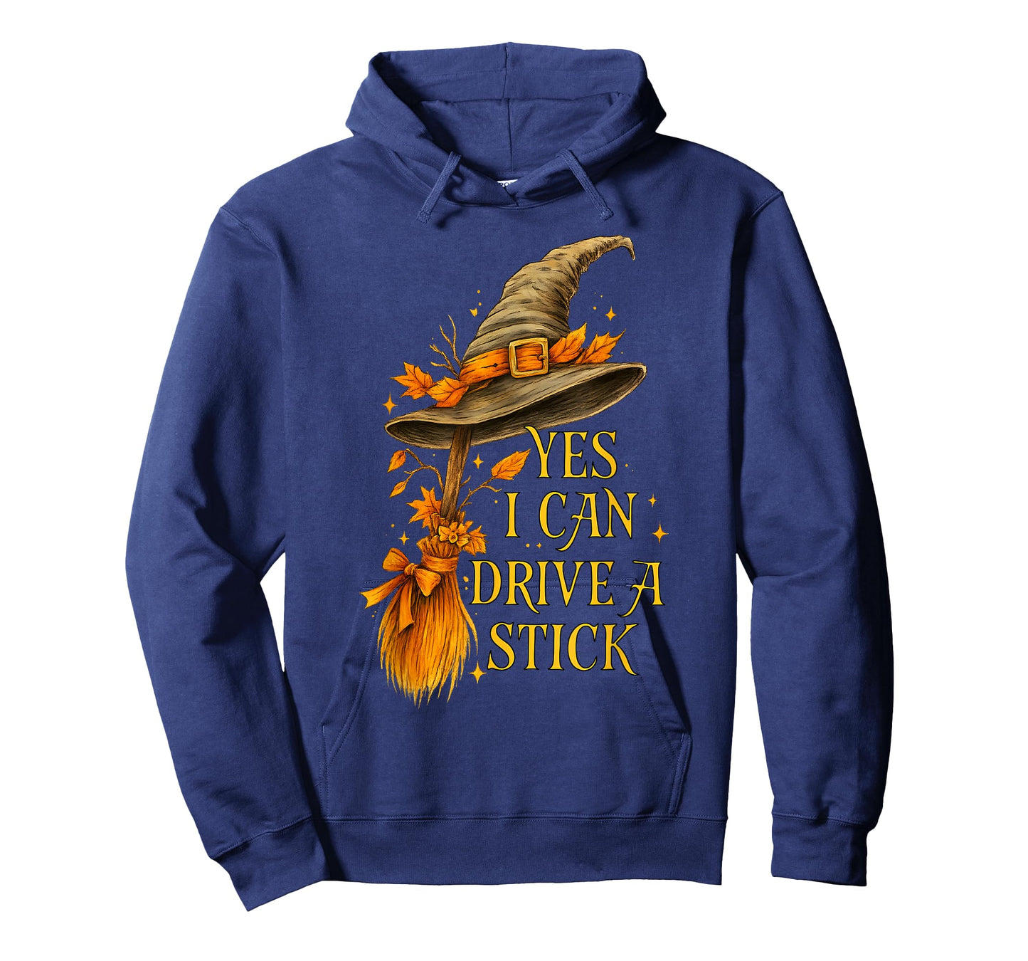 Yes I Can Drive A Stick Funny Halloween Spooky Witch T-Shirt