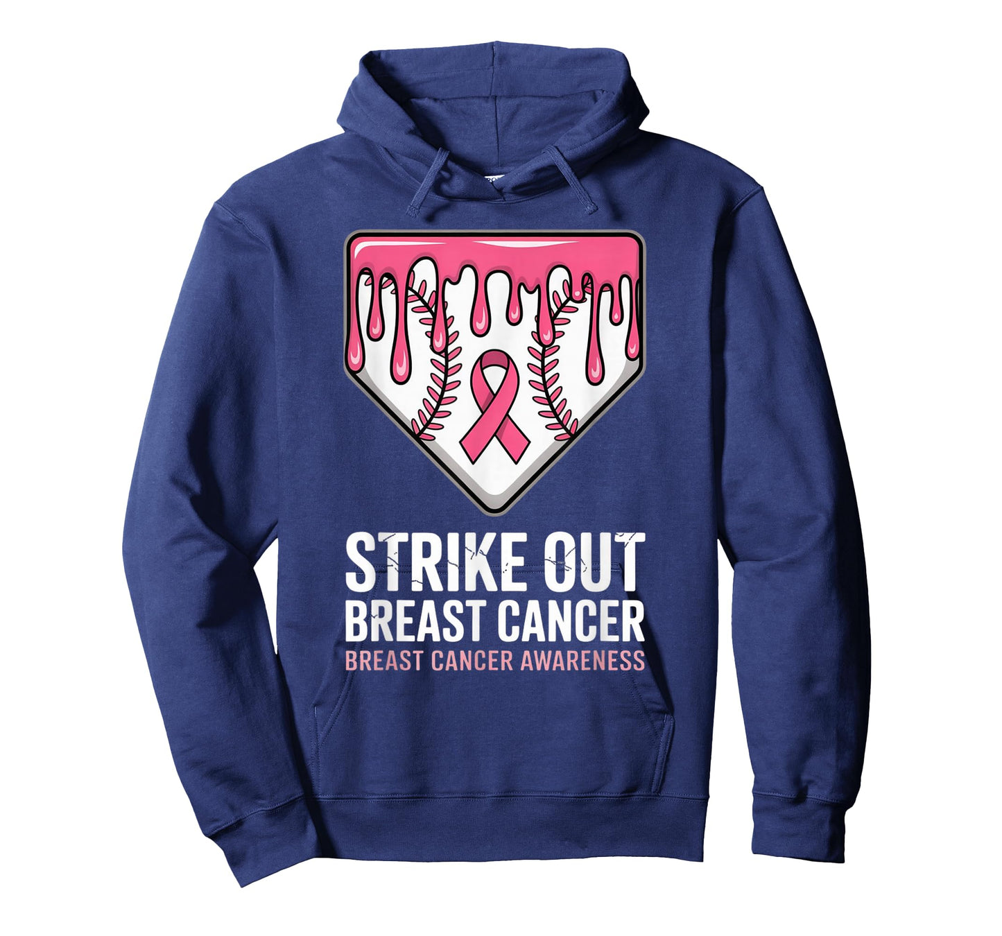 Strike Out Breast Cancer Baseball Awareness Pink Ribbon T-Shirt