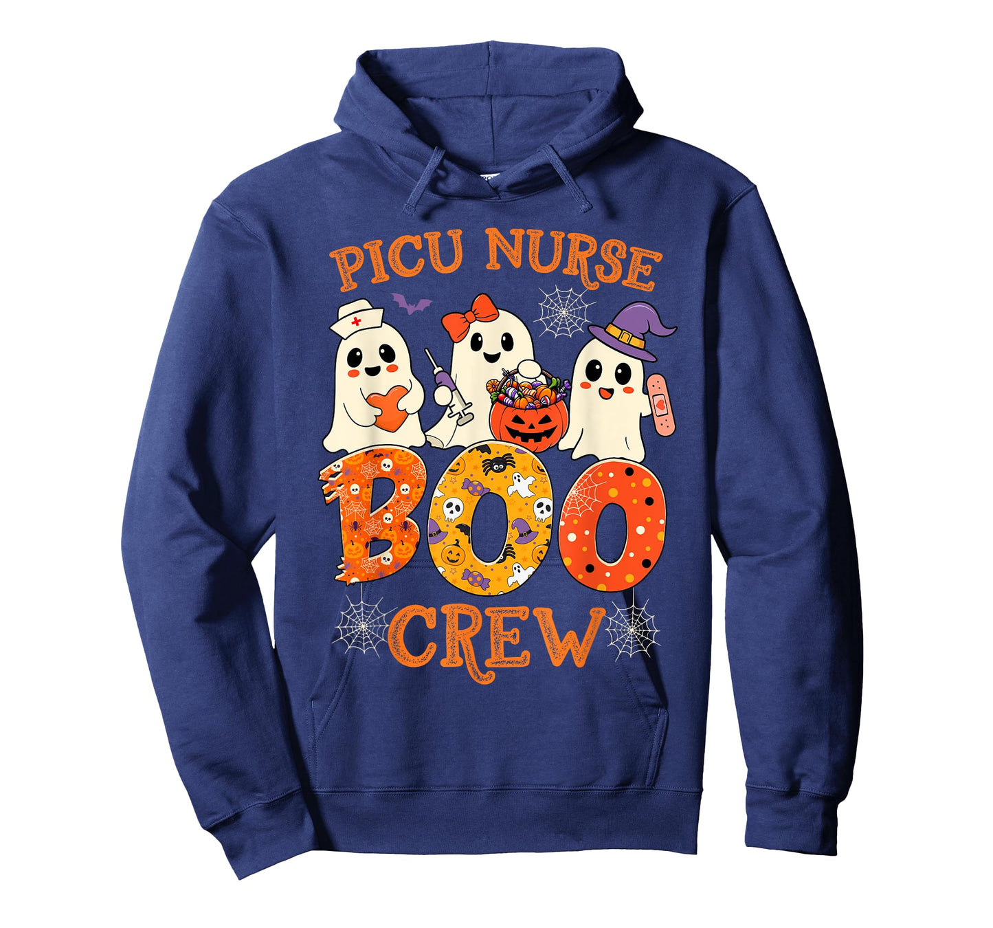 Picu Nurse Boo Crew Funny Ghost Halloween Spooky Costume T-Shirt