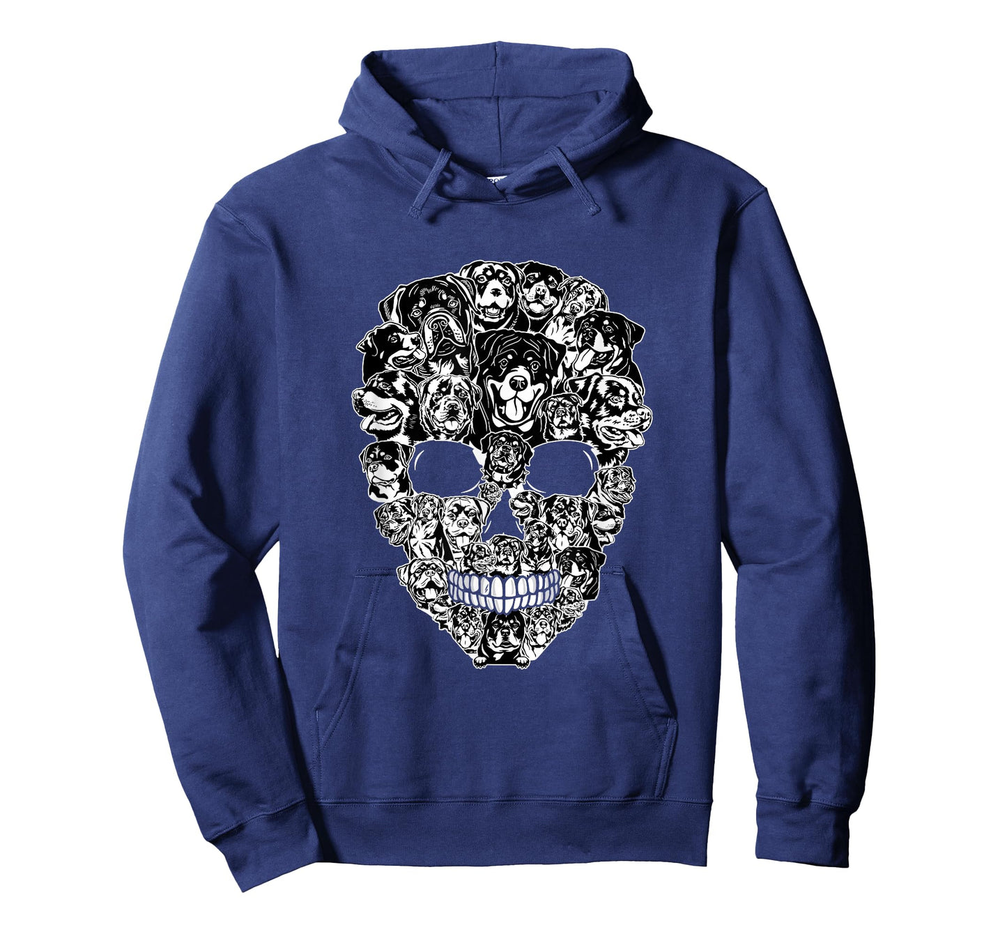 Funny Rottweiler Skull Dog Skeleton Halloween Men Women Kids T-Shirt