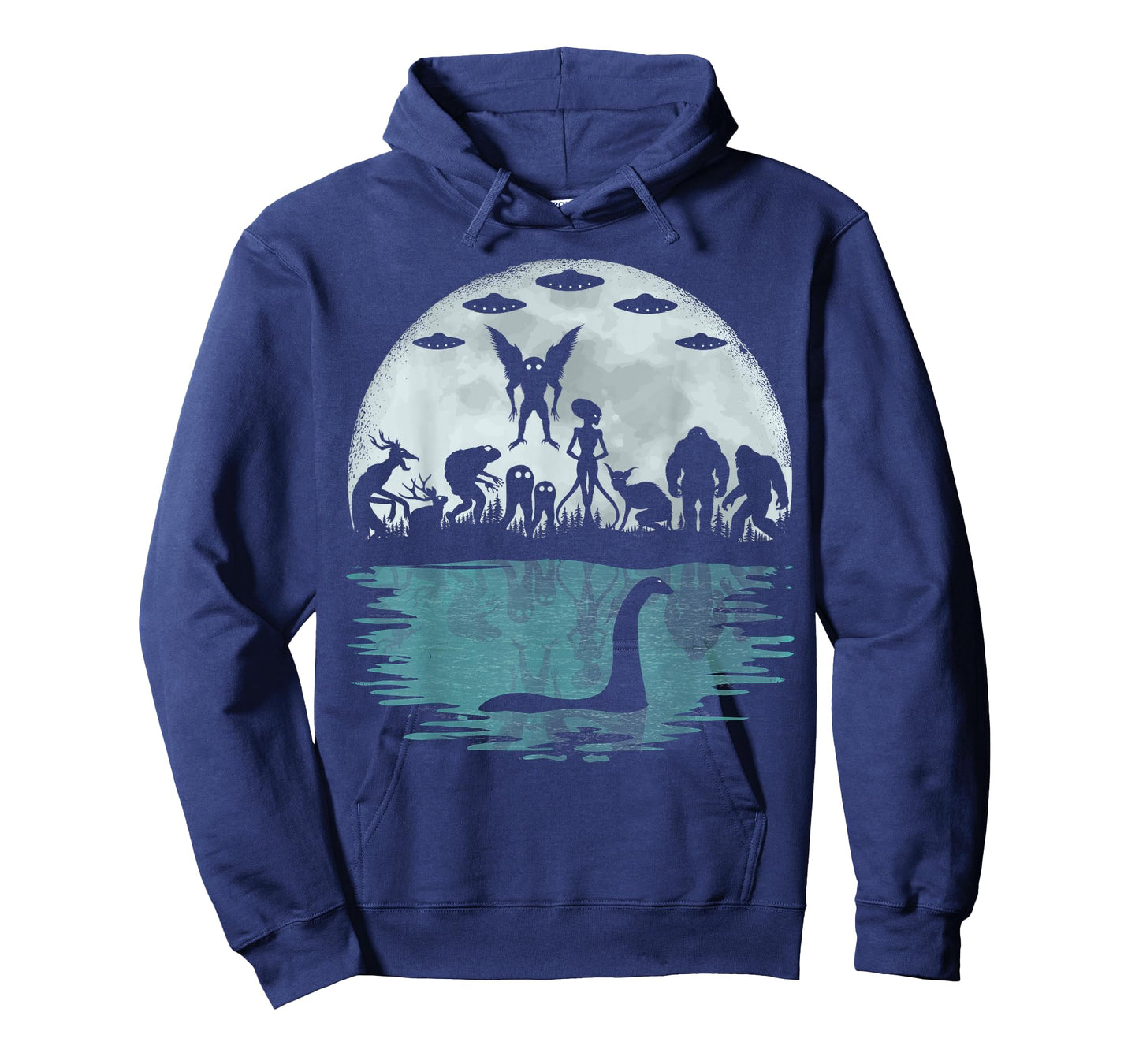 Bigfoot Loch Ness Monster Mothman And Aliens Funny Cryptid T-Shirt