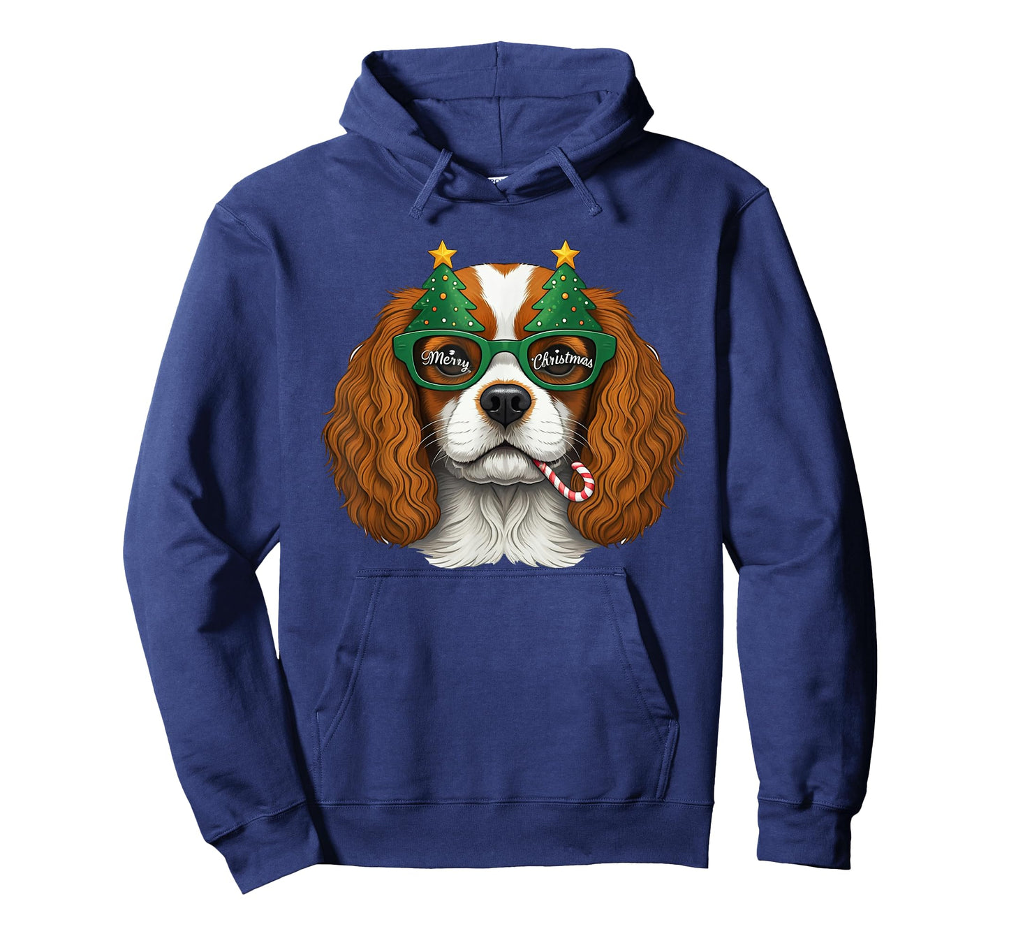 Christmas Tree Sunglasses Cavalier King Charles Spaniel T-Shirt