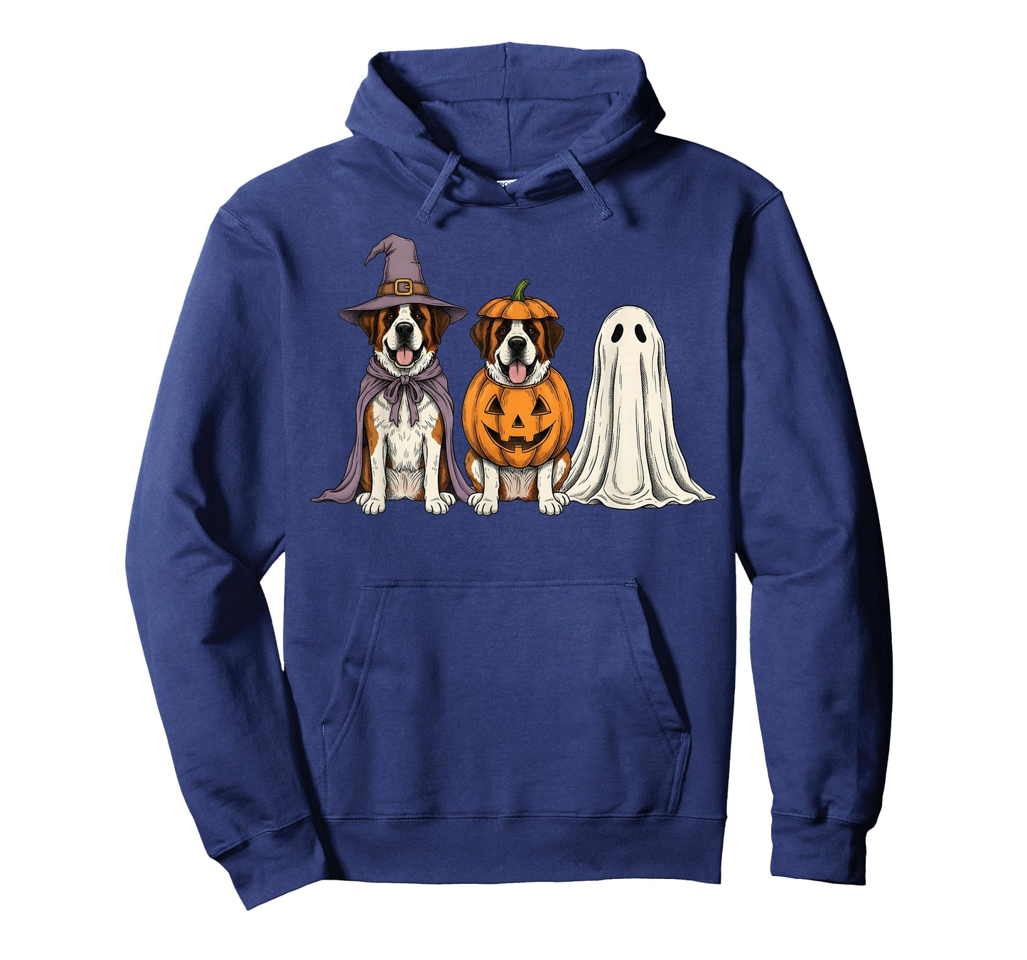 Spooky Ghost Saint Bernard Pumpkin Halloween Dog Lover T-Shirt