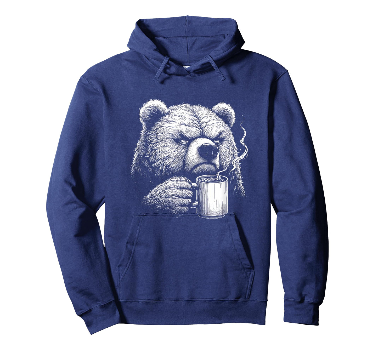 Funny Bear Drinking Coffee Graphic Art Design T-Shirt
