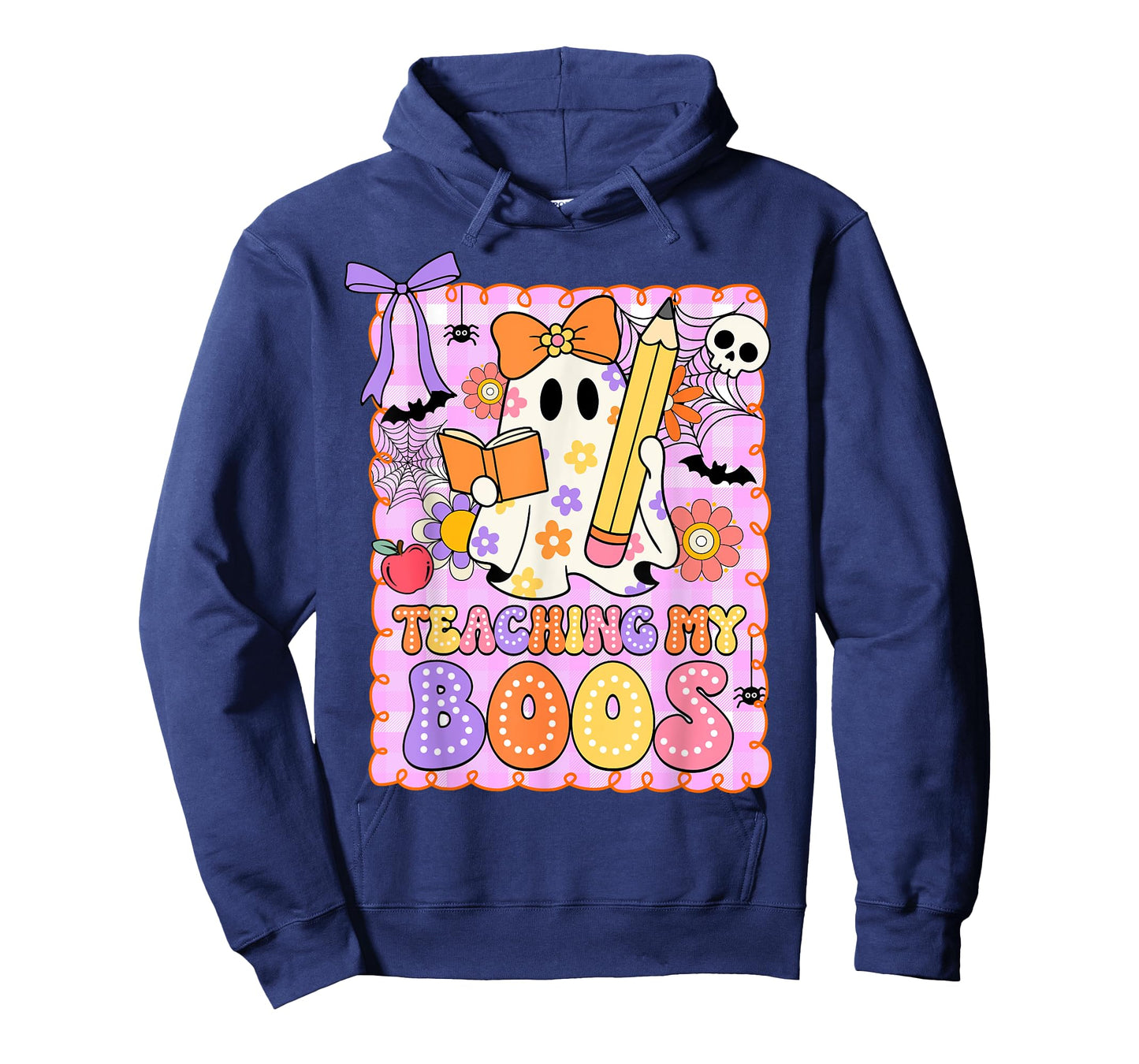 Preppy Teaching My Boos Teacher Ghost Halloween Girly Women T-Shirt
