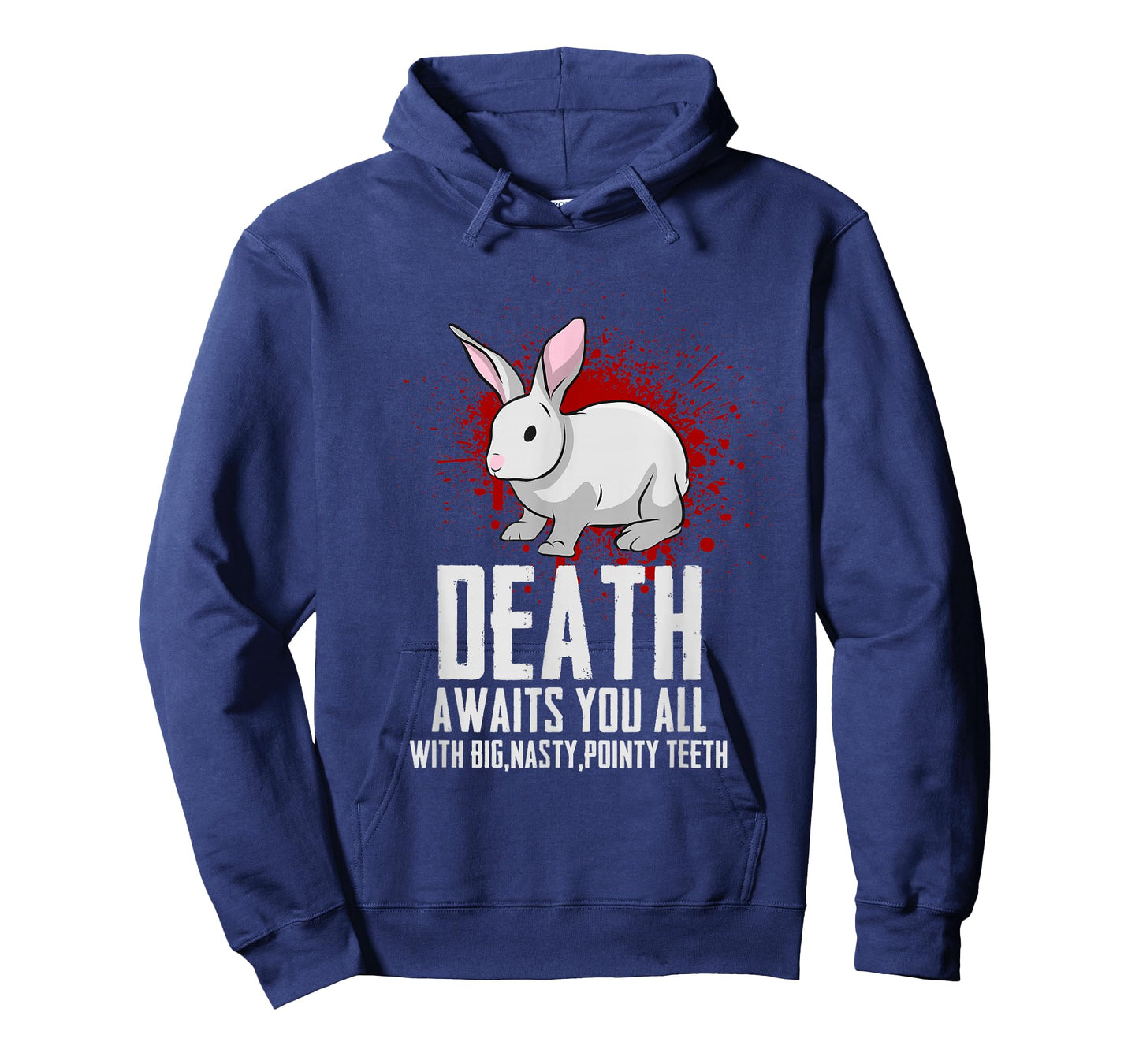 Death Awaits You All with Big Nasty Pointy Teeth Horror Rabbit T-Shirt