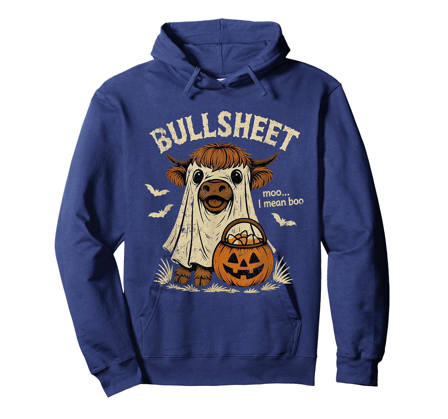 Bullsheet Funny Halloween Cow Costume Boo T-Shirt