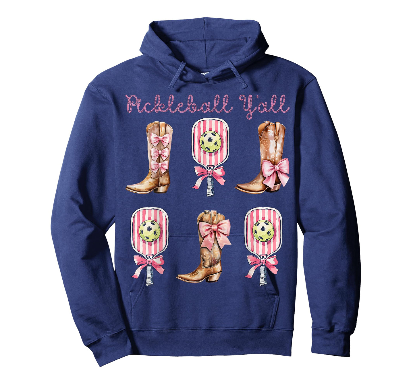 Pickleball Y'all Western Boots and Paddle Funny Pickleball T-Shirt
