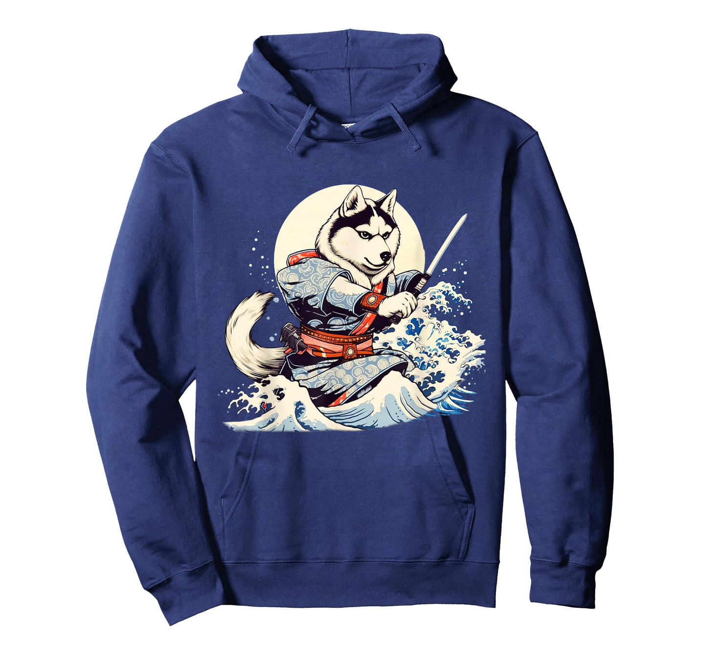 Siberian Husky Dog Japanese Grand Wave Ukiyoe Art Ninja T-Shirt