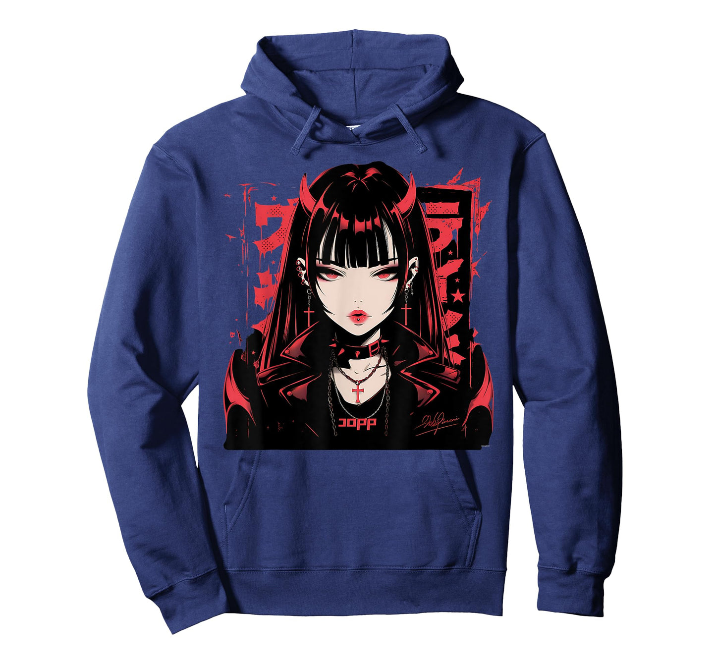 Goth Grunge Demon Anime Girl Waifu Horror Alt Aesthetic T-Shirt