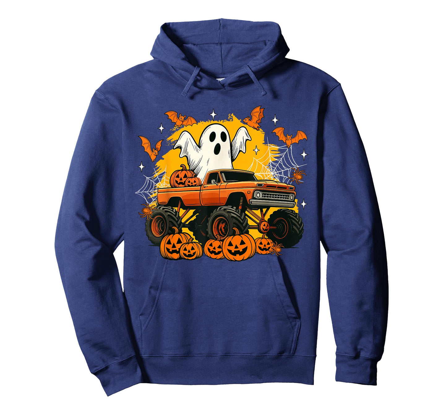 Boo Ghost Monster Truck Pumpkin Halloween Toddler Boys Kids T-Shirt
