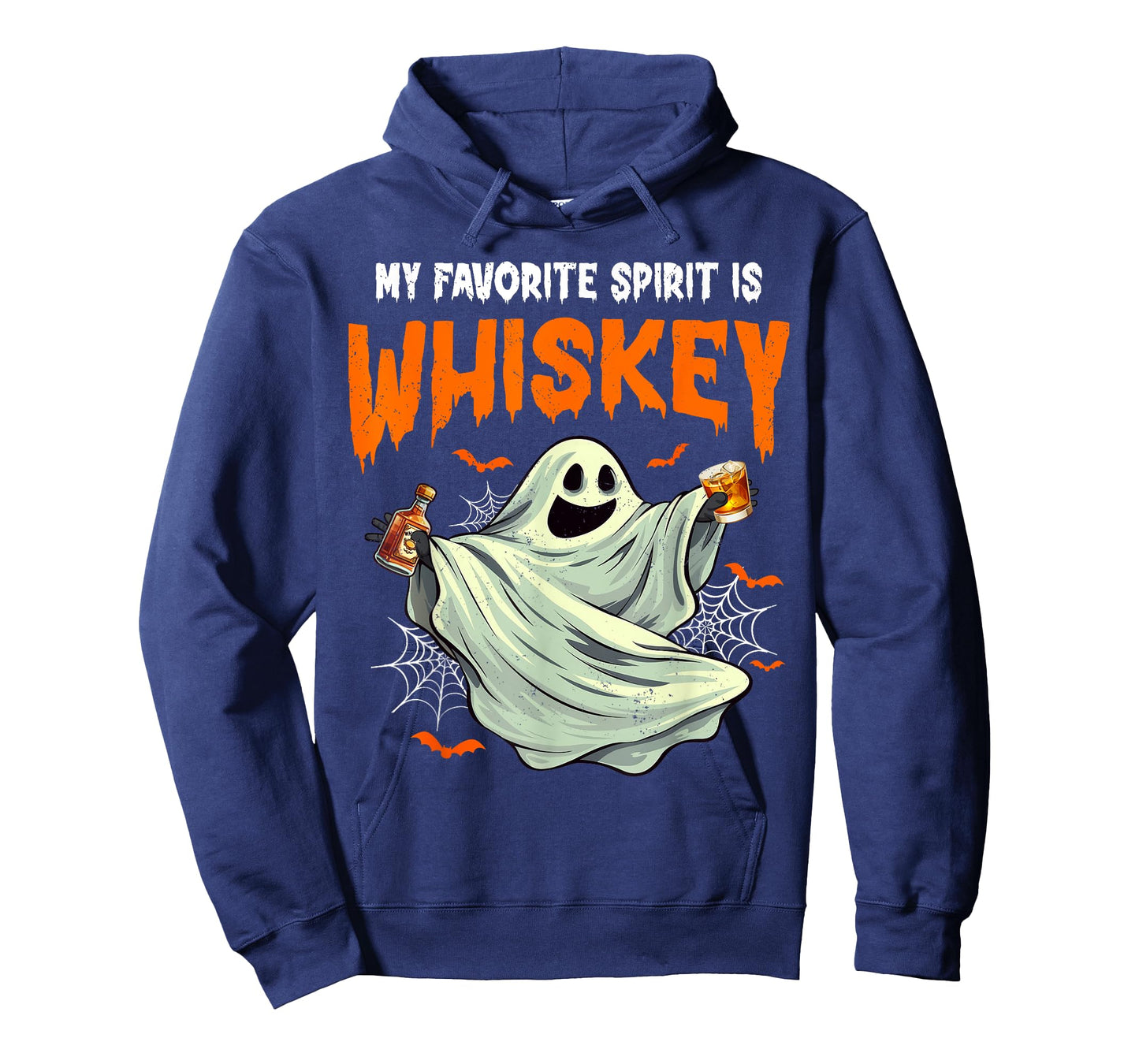 My Favorite Spirit is Whiskey | Funny Ghost Drinking Whiskey T-Shirt