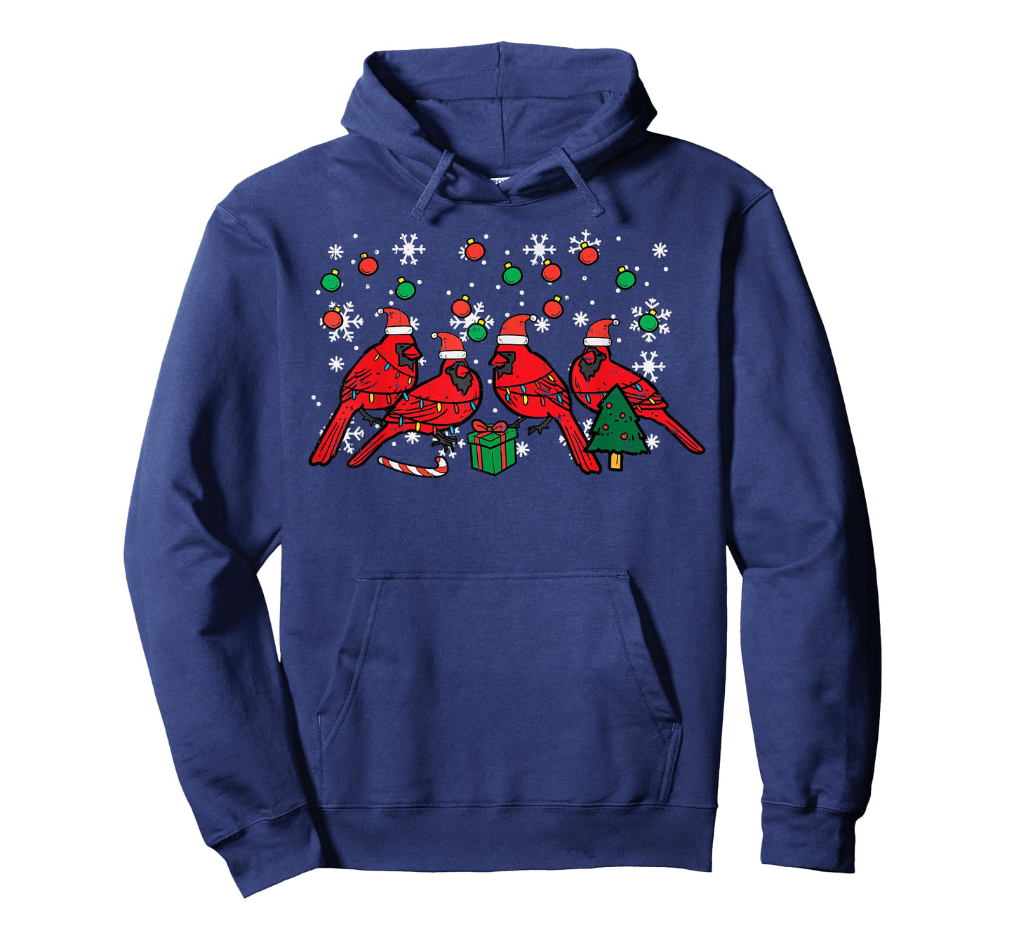Christmas Cardinal Birds Santa Cute Xmas Men Women Kids T-Shirt