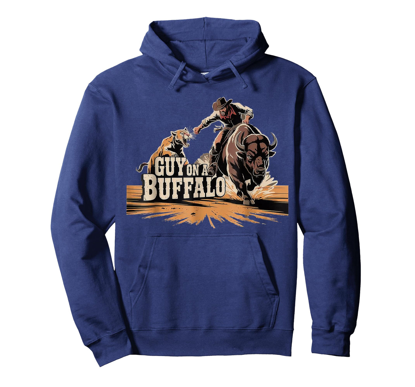 Funny Guy On A Buffalo Western Style T-Shirt