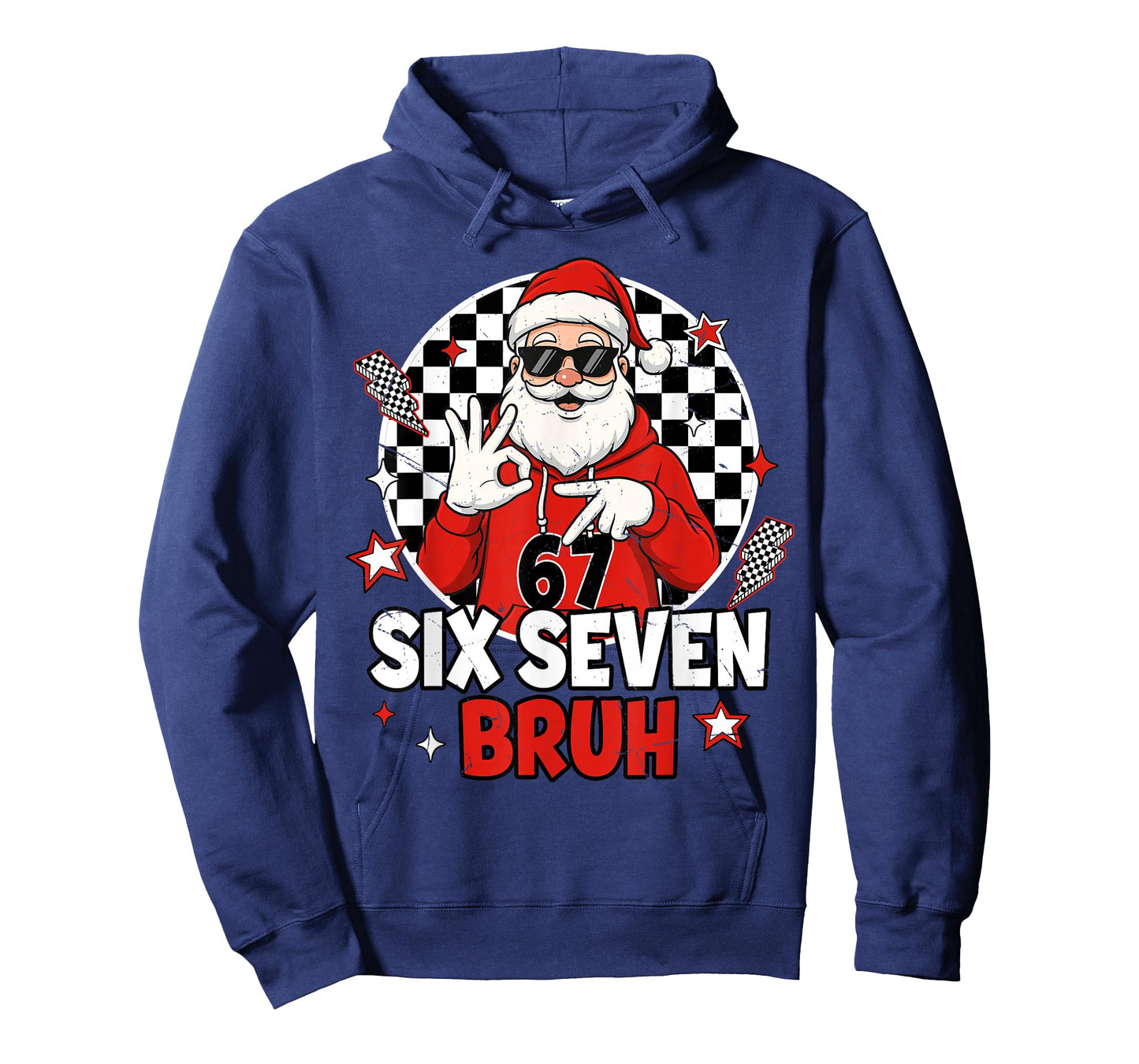 Funny 67 Meme Six Seven Christmas Bruh Santa Kids Boys Men T-Shirt