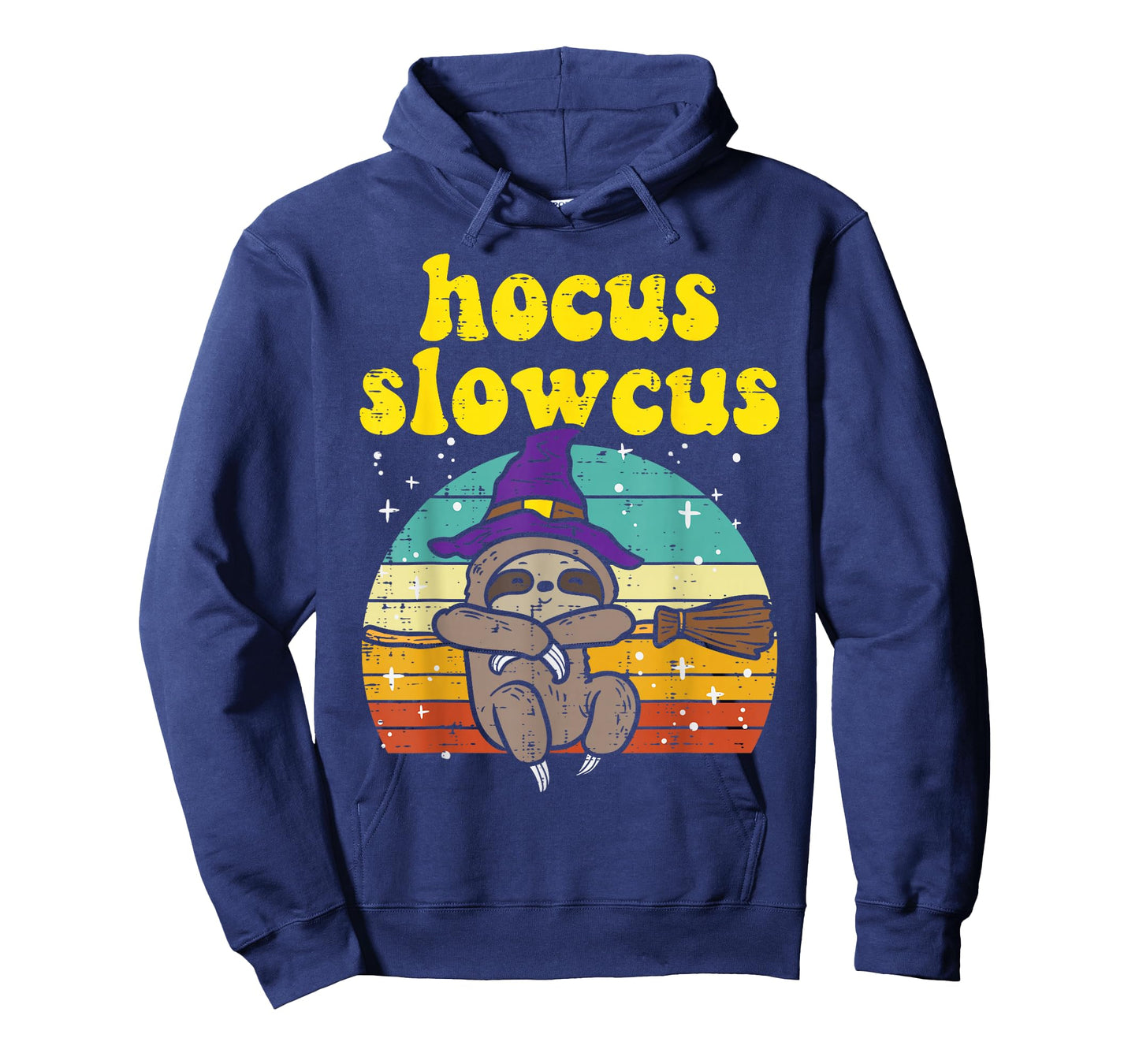 Hocus Slowcus Witch Sloth Retro Cute Animal Halloween Women T-Shirt