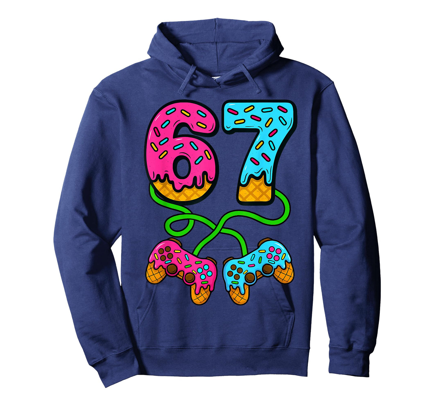 67 Ice Cream Drip Meme Gamer Six Seven Gen Alpha Slang T-Shirt