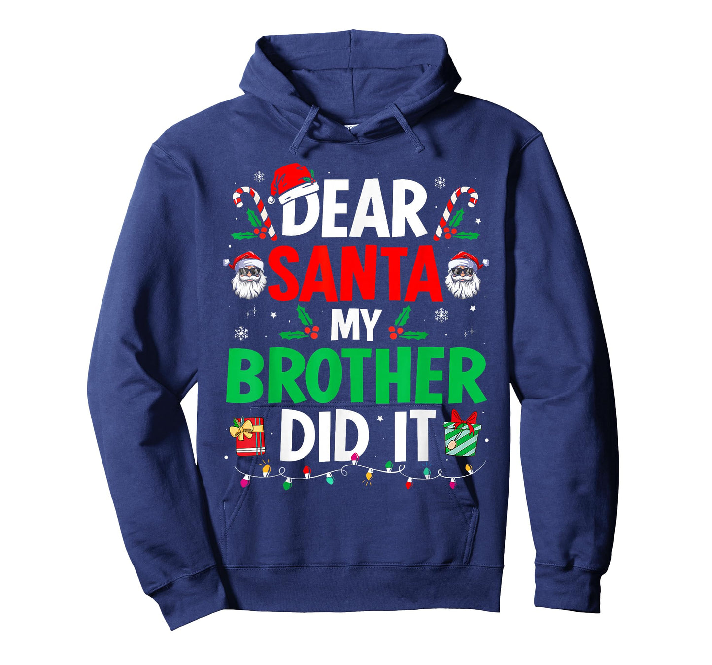 Dear Santa My Brother Did It Funny Christmas Boys Girls Kids T-Shirt