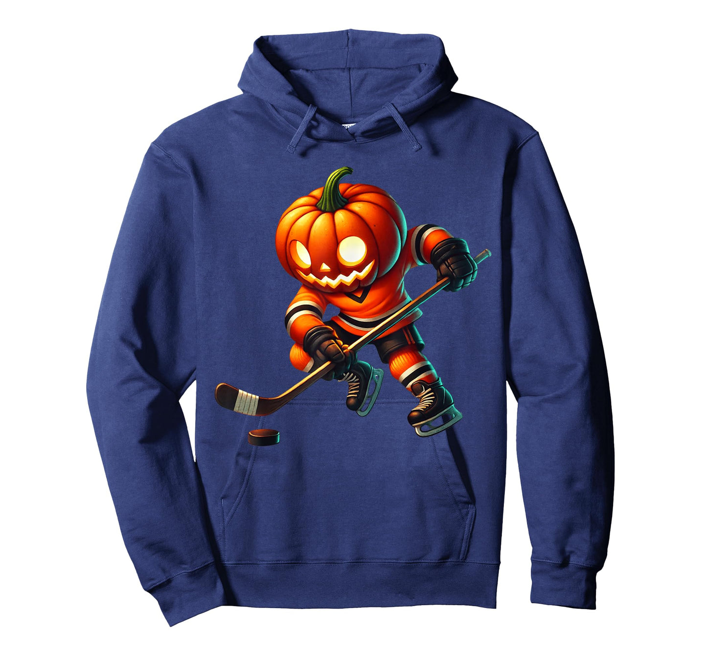 Ice Hockey Pumpkin Face Halloween Costume Men Boys Kids T-Shirt