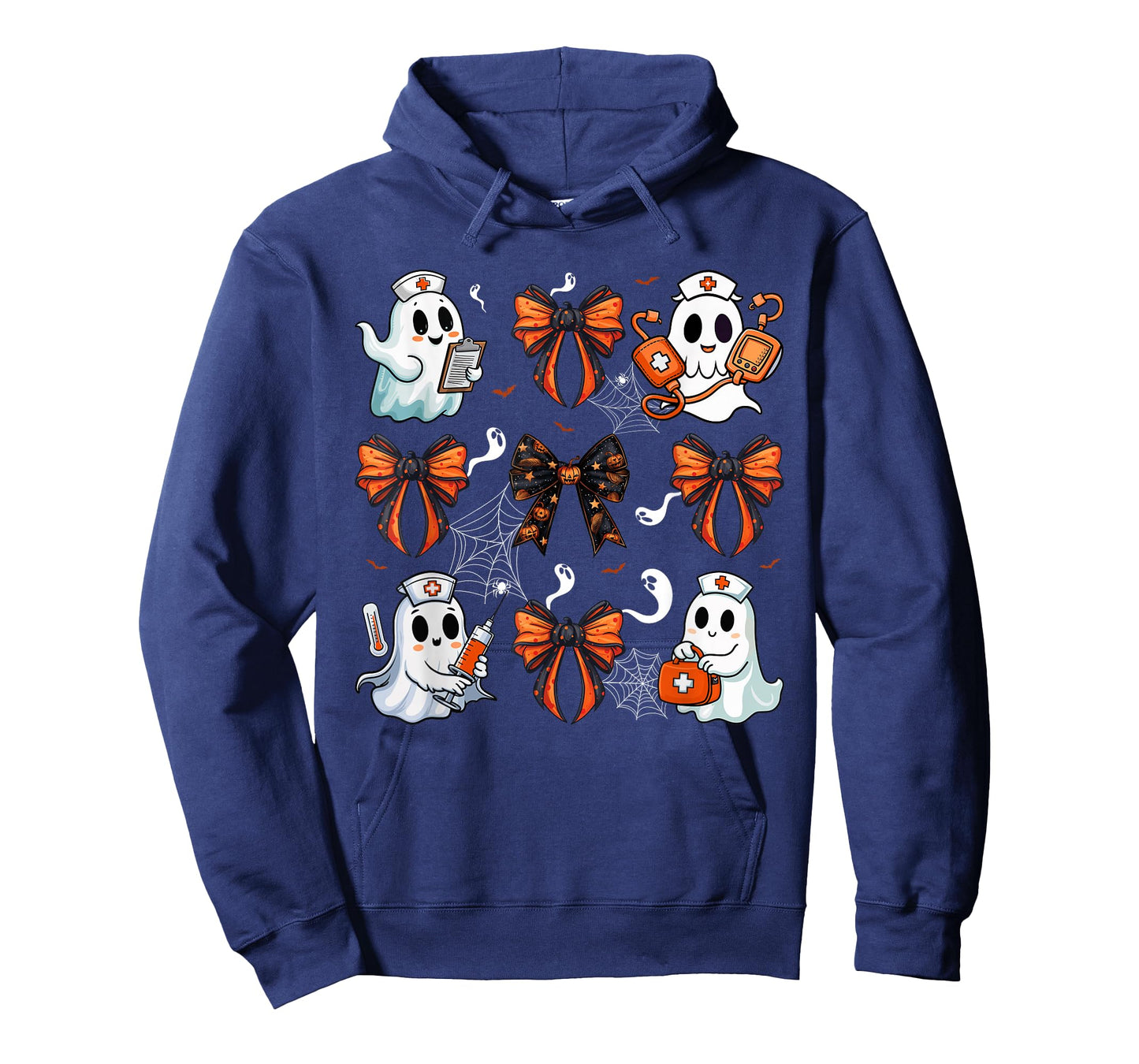 Cute Nurse Ghost Boo Halloween Coquette Bow Nurse Crew T-Shirt
