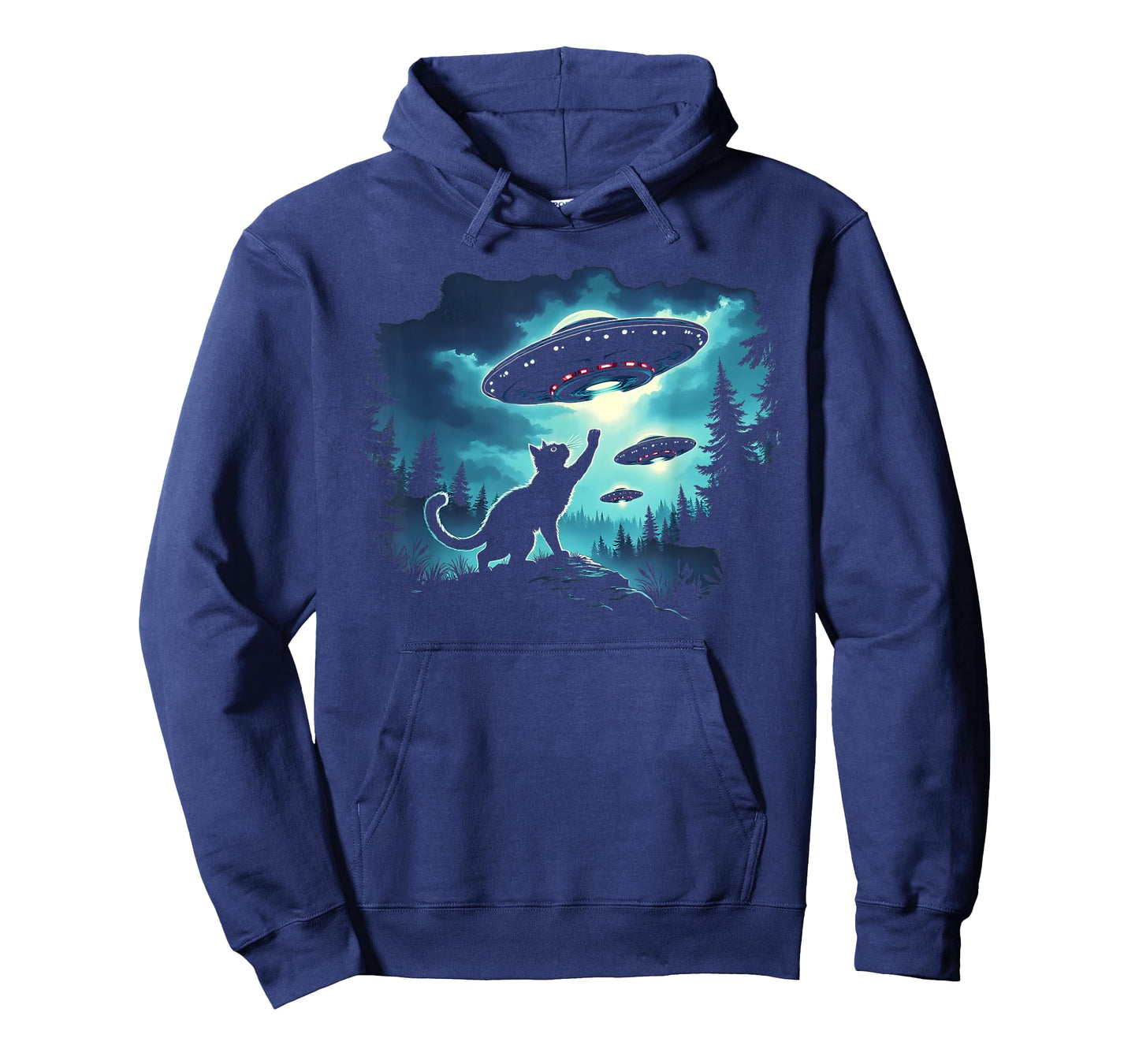Alien Cat Playing With Ufo T-Shirt