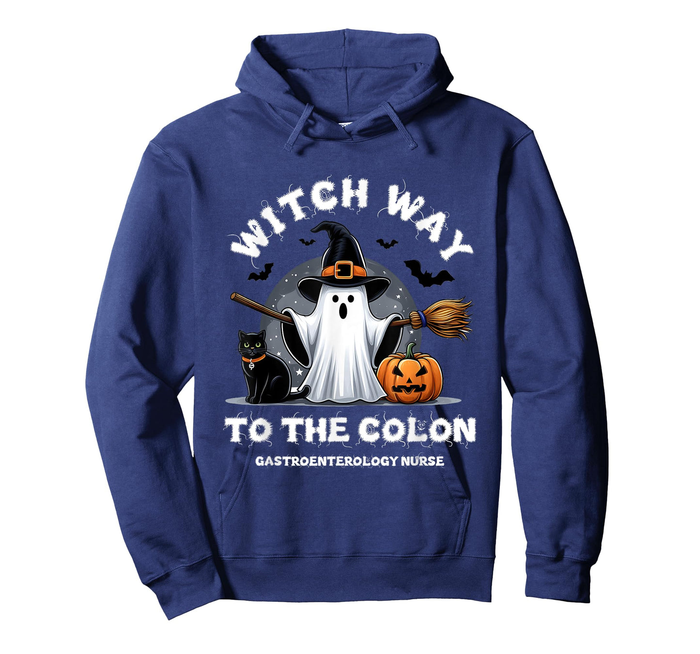 Gastroenterology Nurse Witch Way To The Colon Surprise Ghost T-Shirt