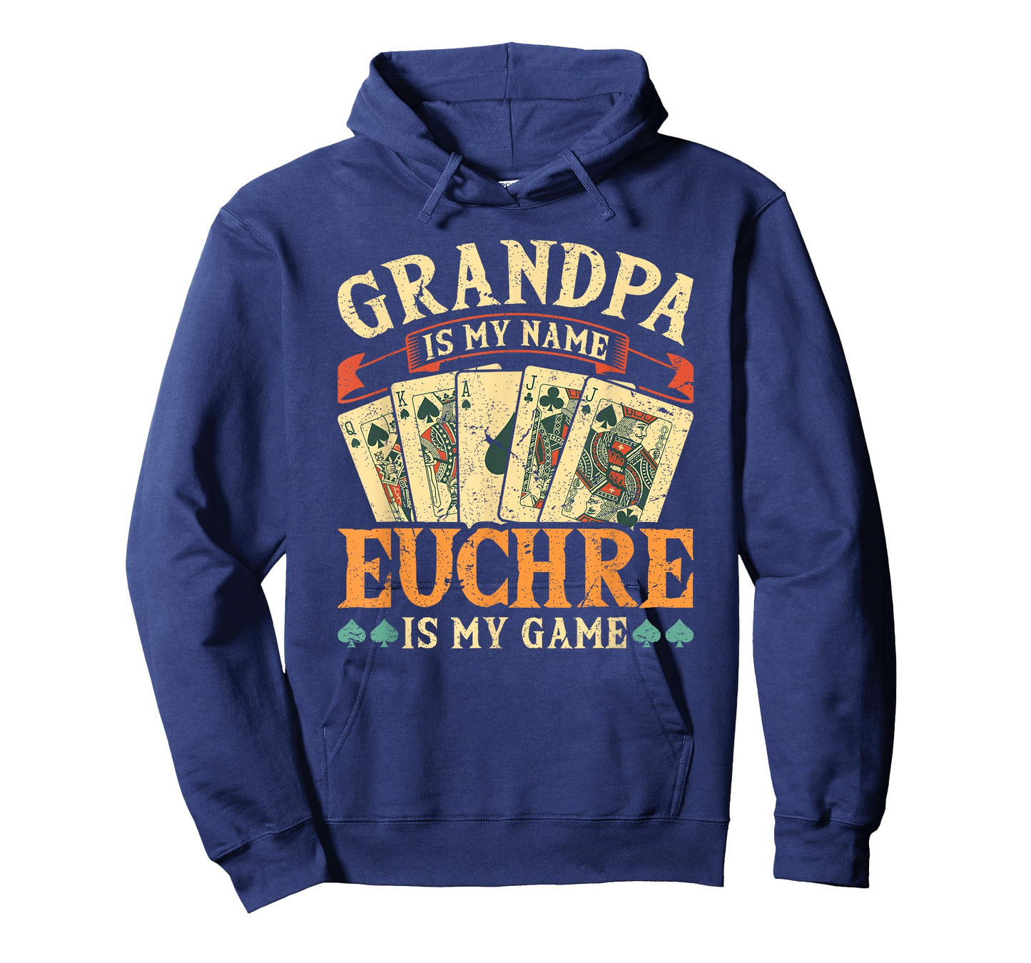 Euchre Grandpa Is My Name, Funny Retro Euchre Card Game T-Shirt