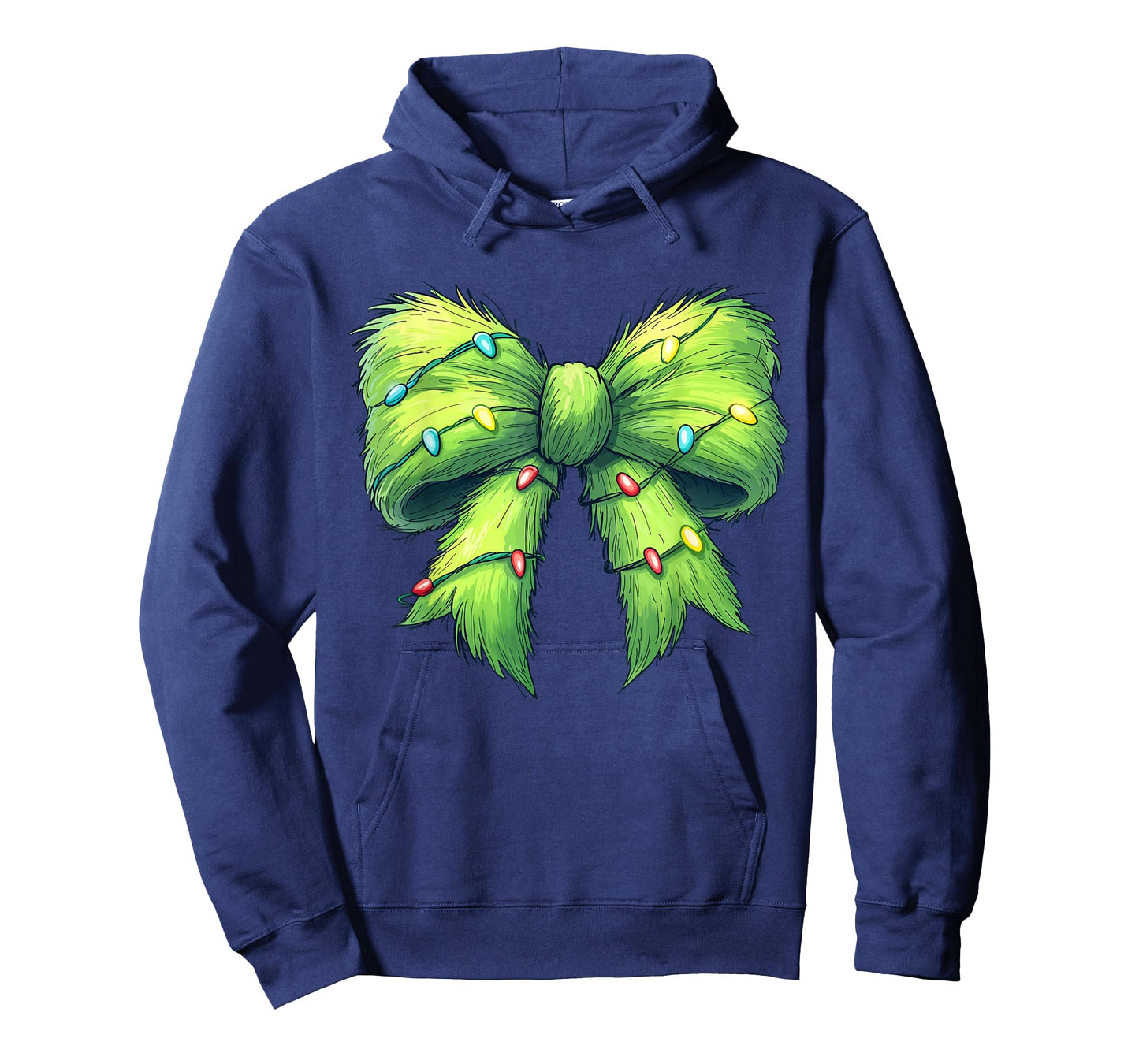Coquette Christmas Bow Girl Women Holiday Ribbon Tree Lights T-Shirt