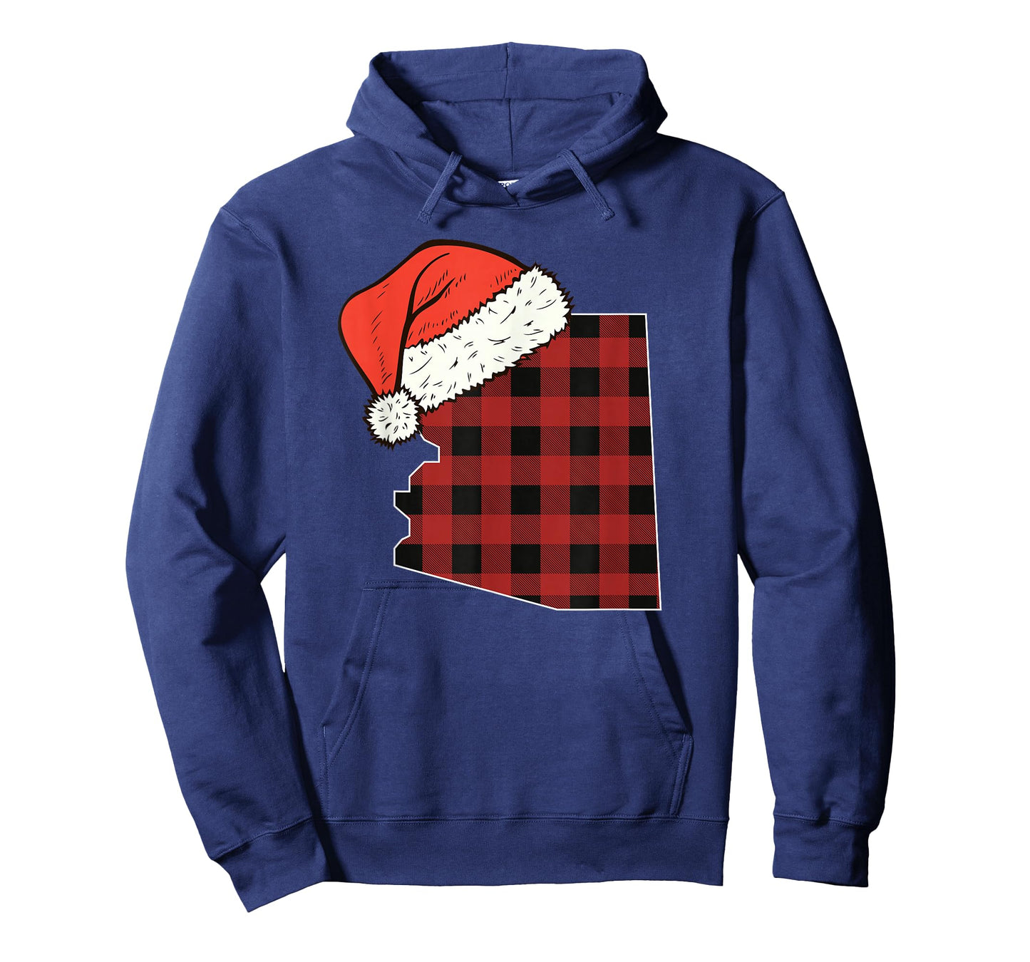 Arizona Plaid Christmas Santa Hat Holiday Matching Design T-Shirt