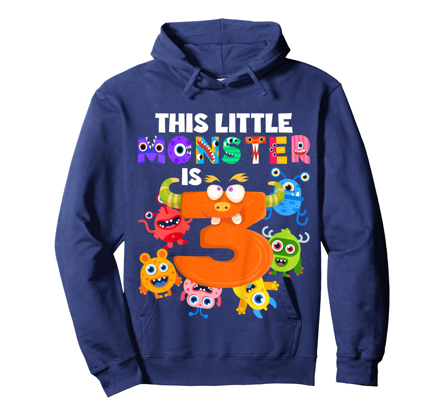 This Little Monster is 3 Three Years 3rd Birthday Party T-Shirt