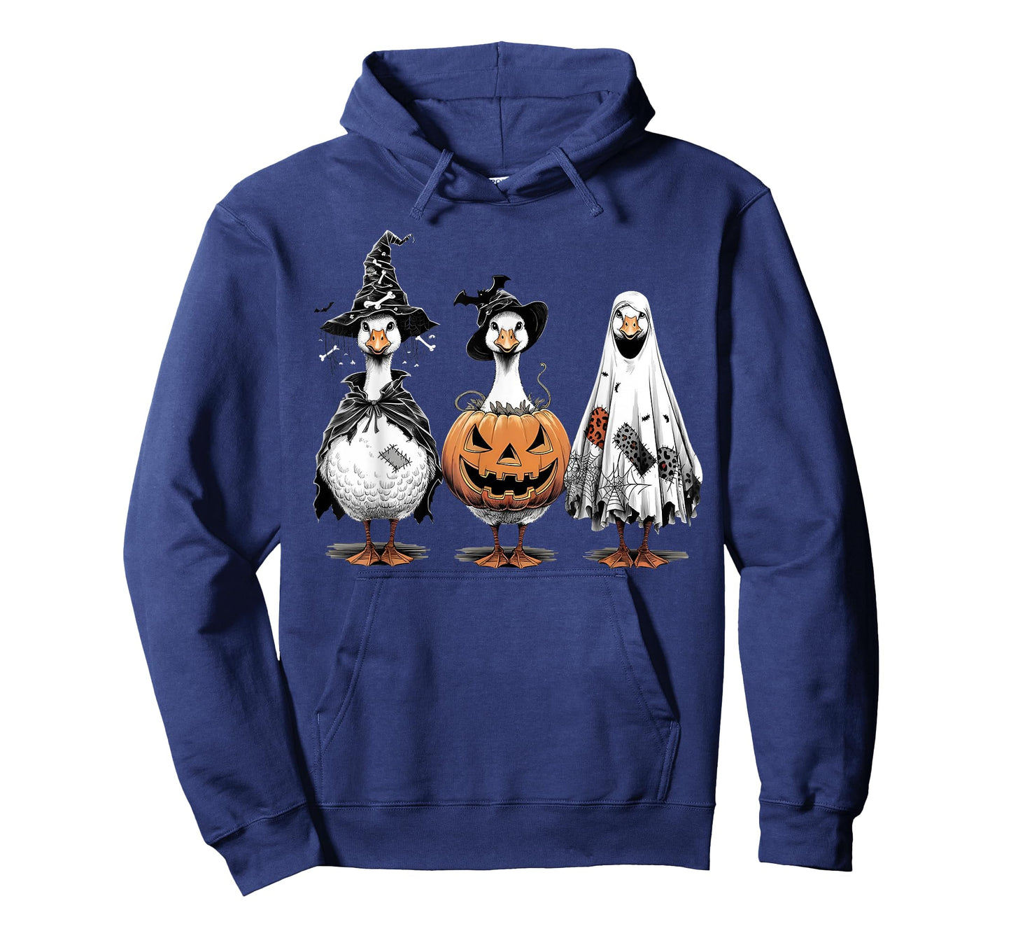 Spooky Season Halloween Goose Ghost Witch Jack O Lantern T-Shirt