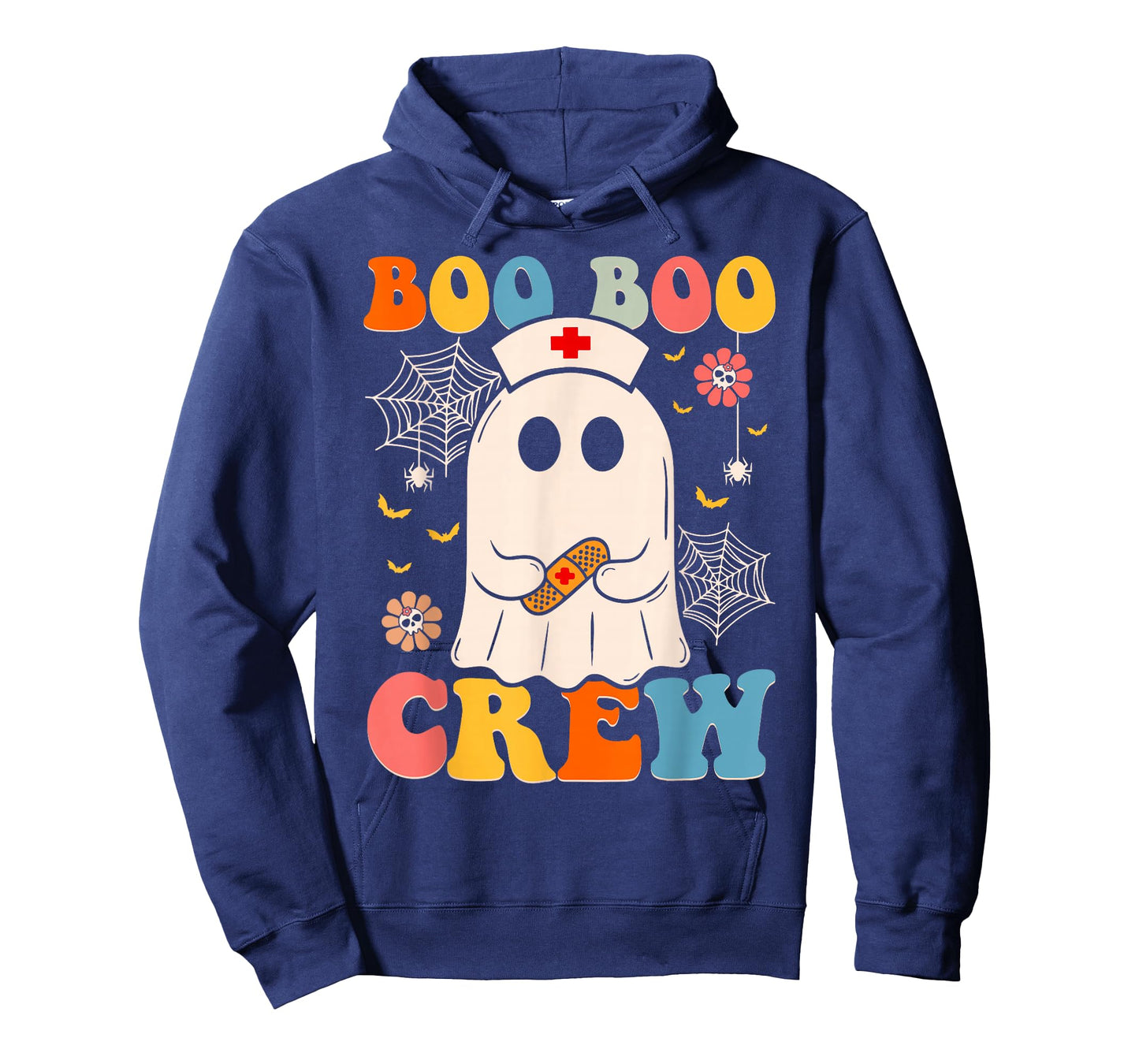 Groovy Retro Boo Boo Crew Nurse Funny Ghost Halloween Nurse T-Shirt